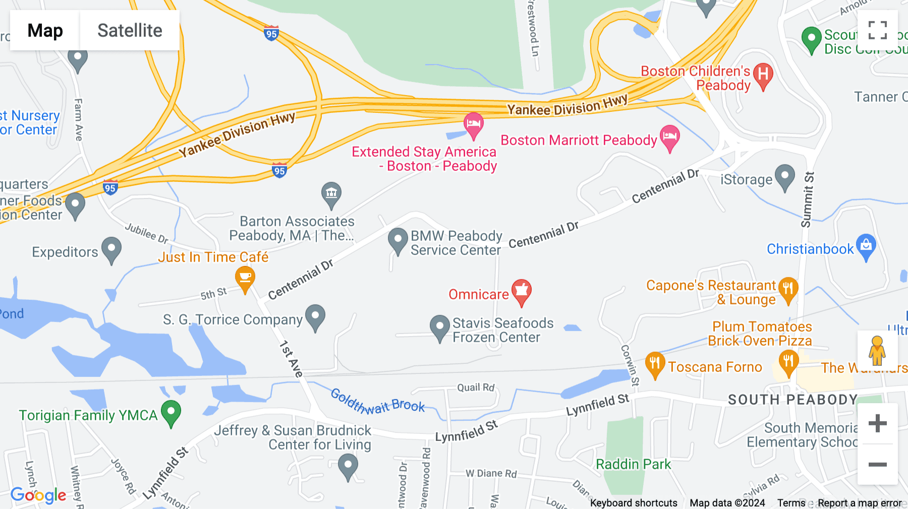 Click for interative map of 9 Centennial Drive, Peabody