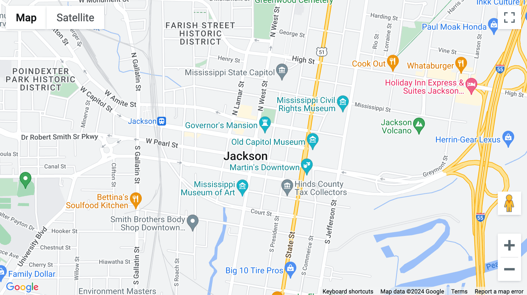 Click for interative map of 317 East Capitol Street, 2nd Floor, Jackson (Mississippi)