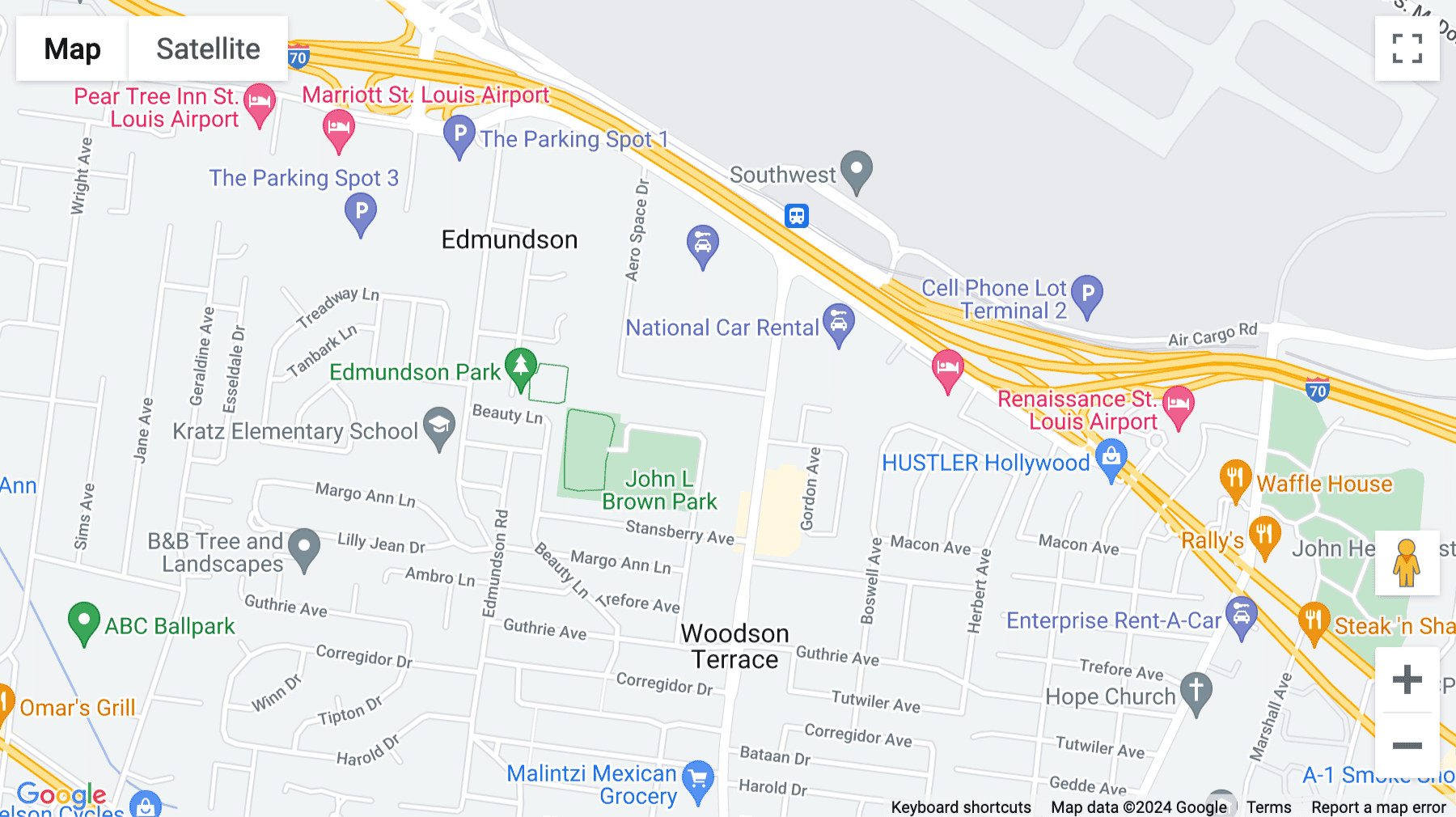 Click for interative map of 4477 Woodson Road, Airport Office Plaza, Ground Floor, Berkeley