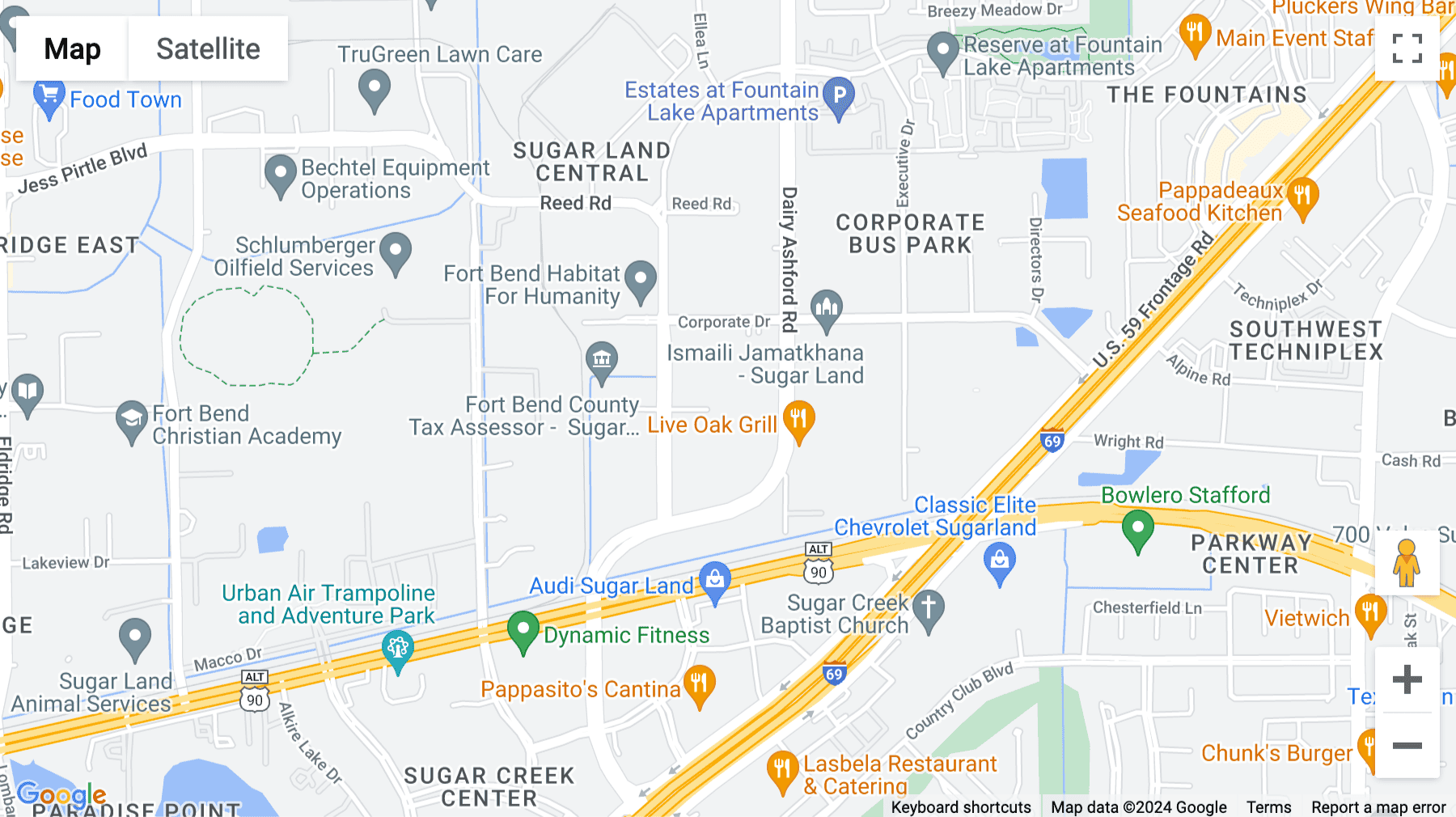 Click for interative map of 12440 Emily Court, Suite 102, Sugar Land