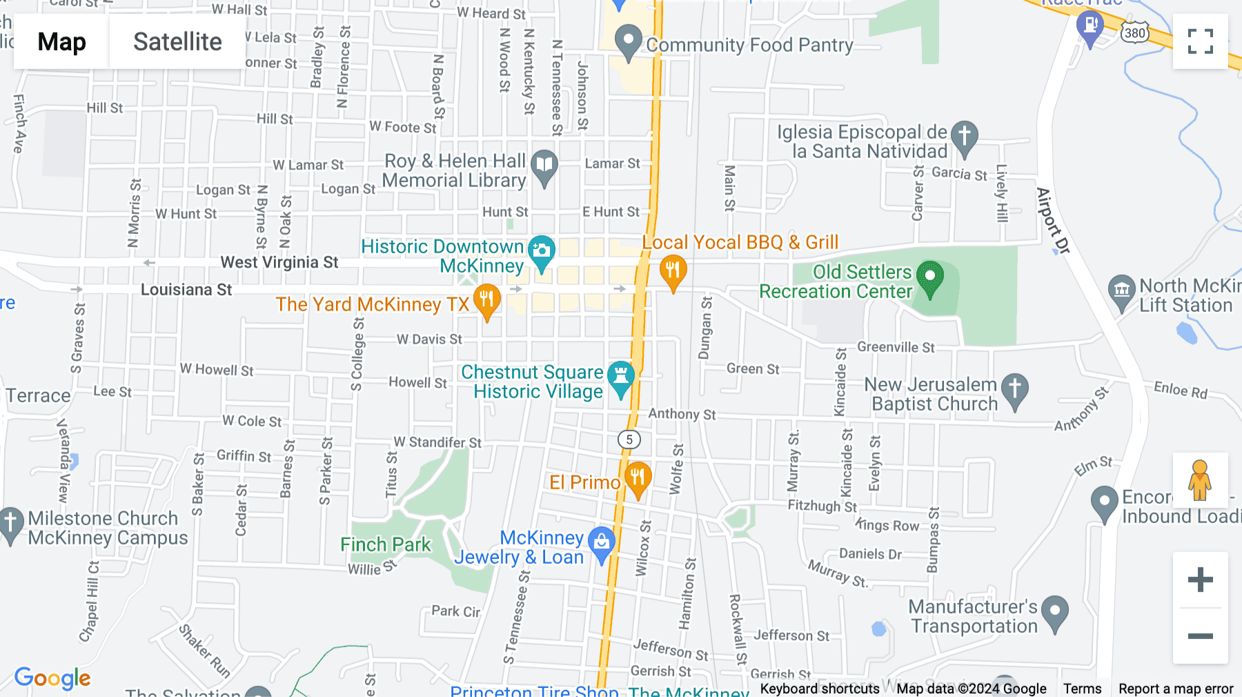 Click for interative map of 300 East Davis Street, McKinney Square, McKinney