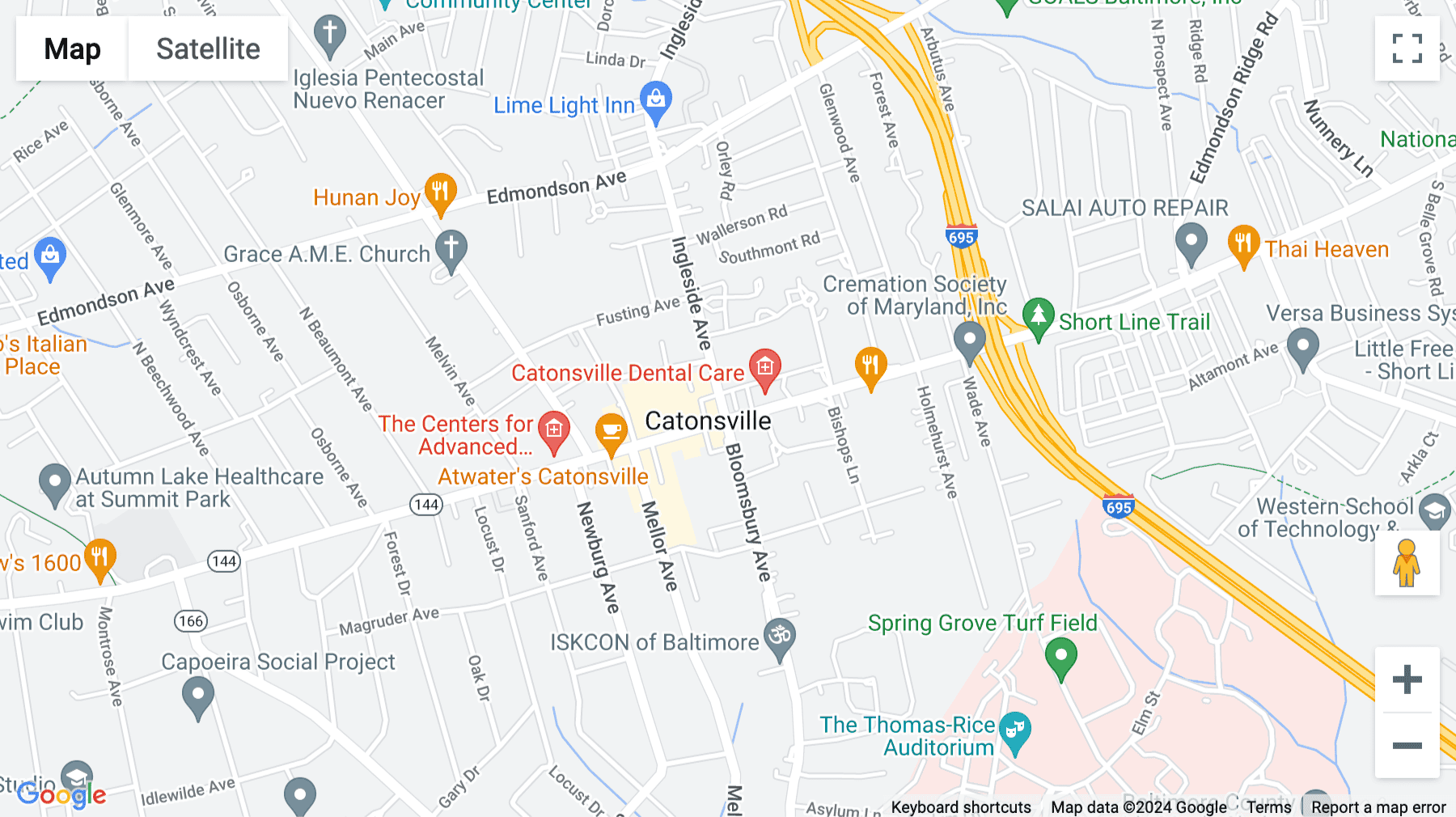 Click for interative map of 640 Frederick Road, Catonsville