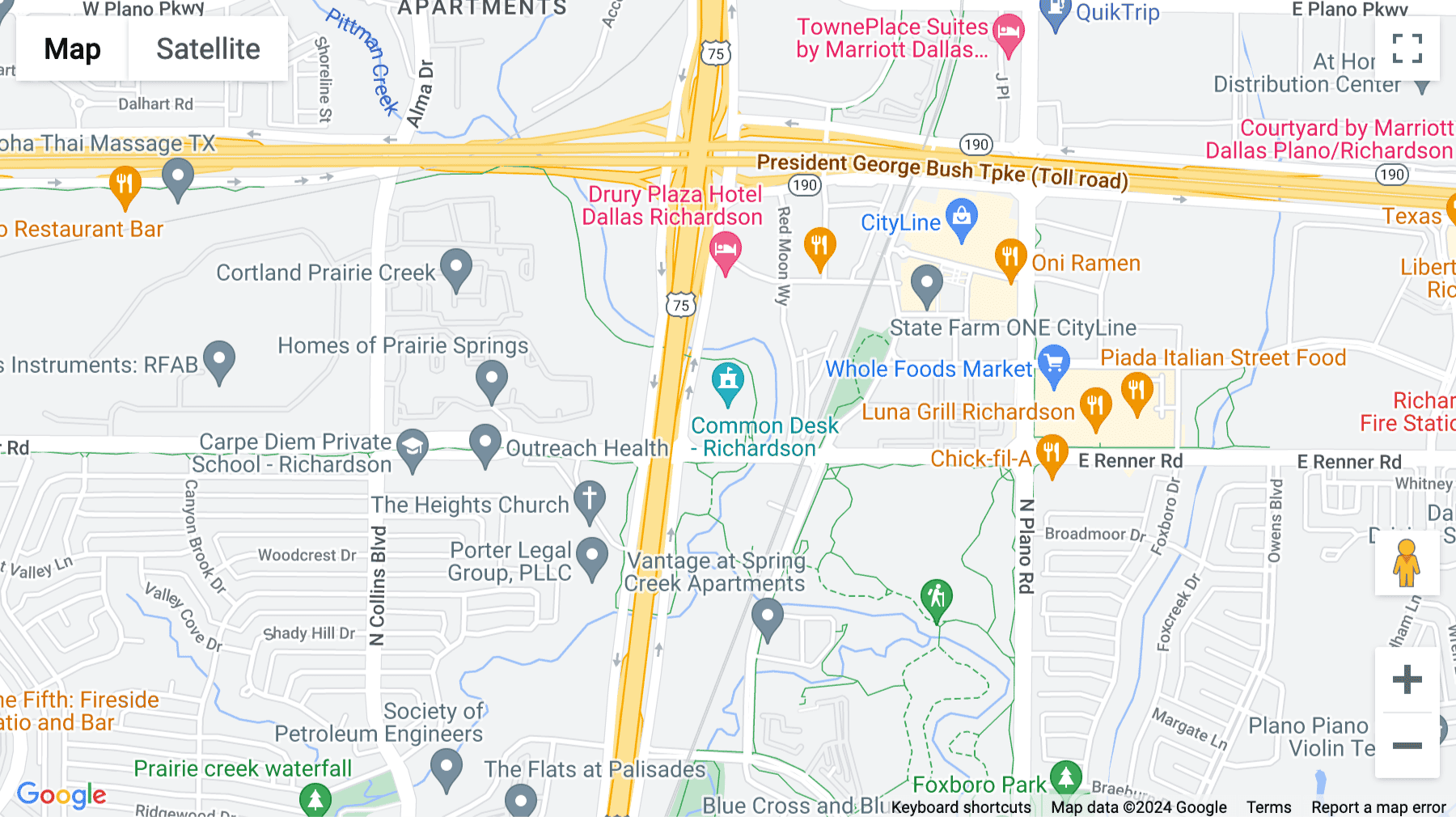 Click for interative map of 3400 North Central Expressway No.110, Richardson