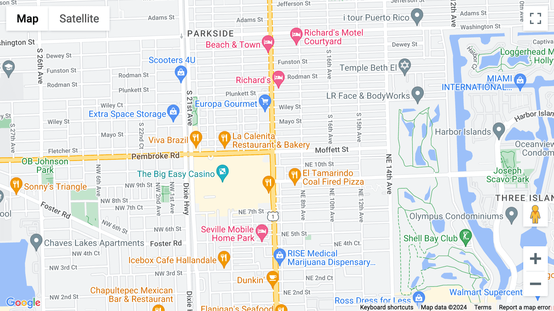 Click for interative map of 1010 South Federal Highway, Suite 1400, Aventura Onyx Tower, Hallandale Beach
