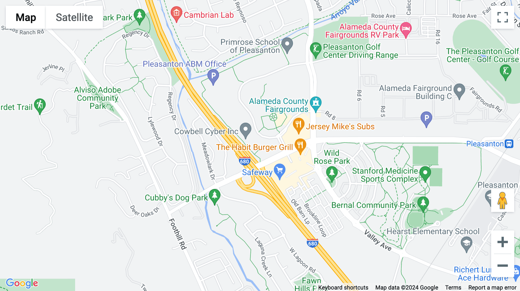 Click for interative map of Bernal Corporate Plaza, 6700 Koll Center Parkway, Pleasanton