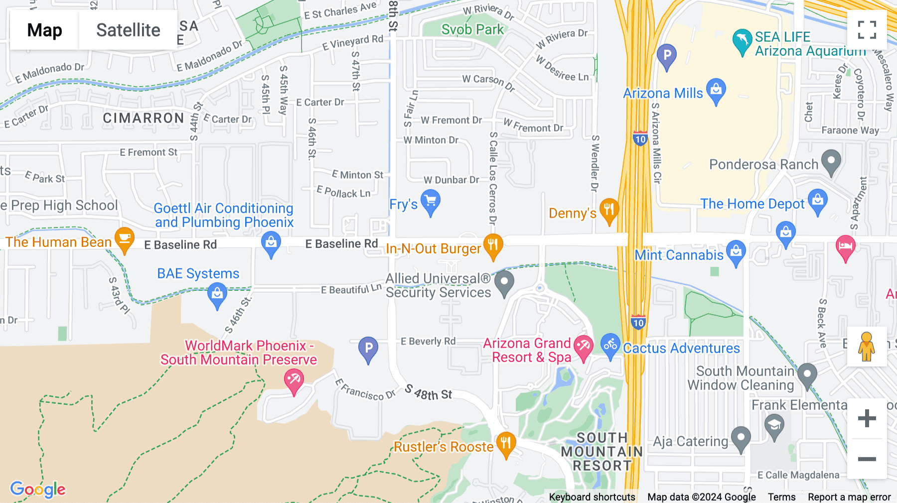 Click for interative map of 2625 West Baseline Road, Tempe