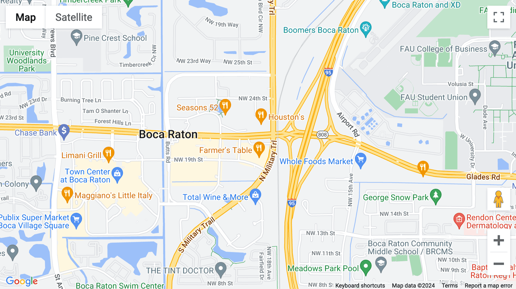 Click for interative map of 1900 Glades Road, Suite 500, 4th Floor, Boca Raton