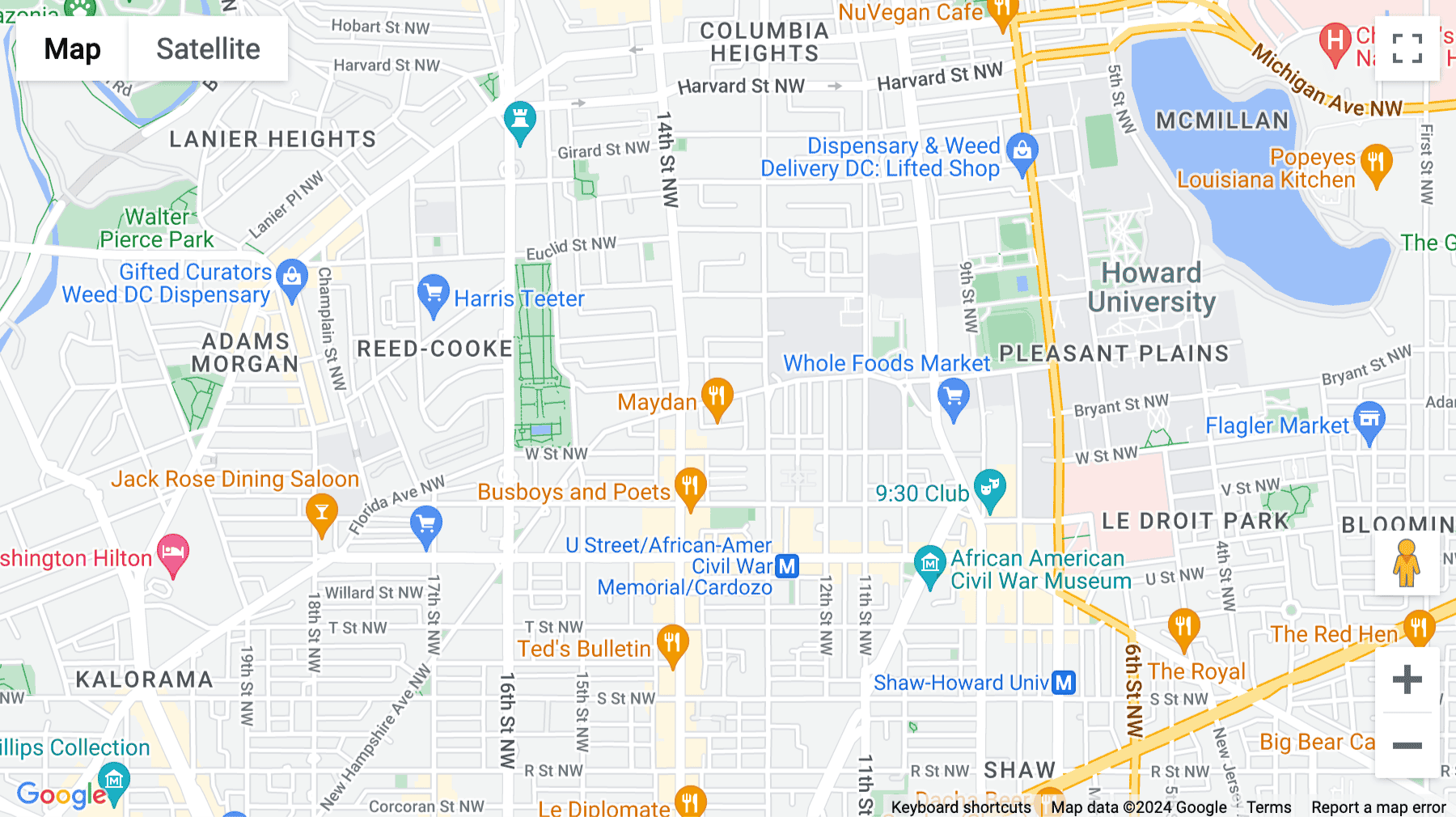 Click for interative map of 1328 Florida Avenue North West, The Mark Manhattan Laundry, Washington DC