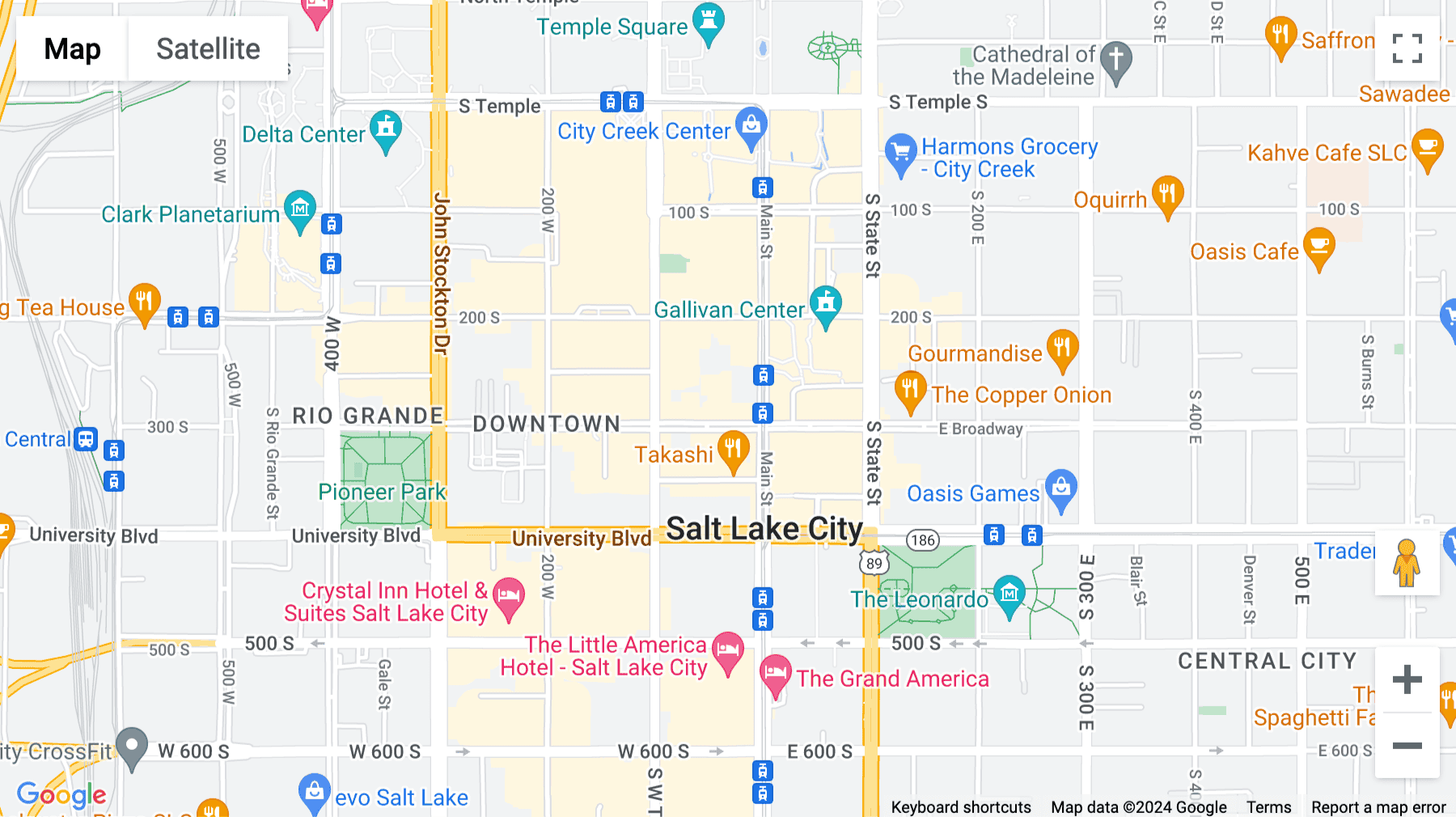 Click for interative map of Clift Building, 10 West Broadway, Salt Lake City