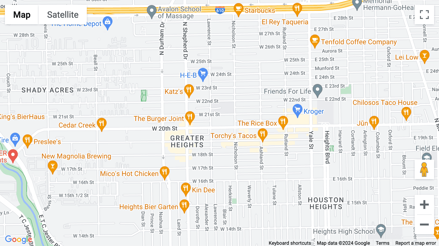 Click for interative map of 535 West 20th Street, Floor 2, Houston
