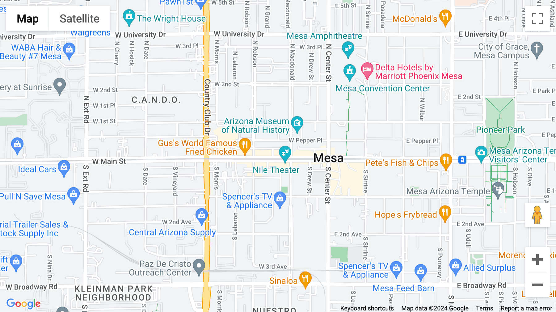 Click for interative map of 114 West Main Street, Newberry Station, Mesa
