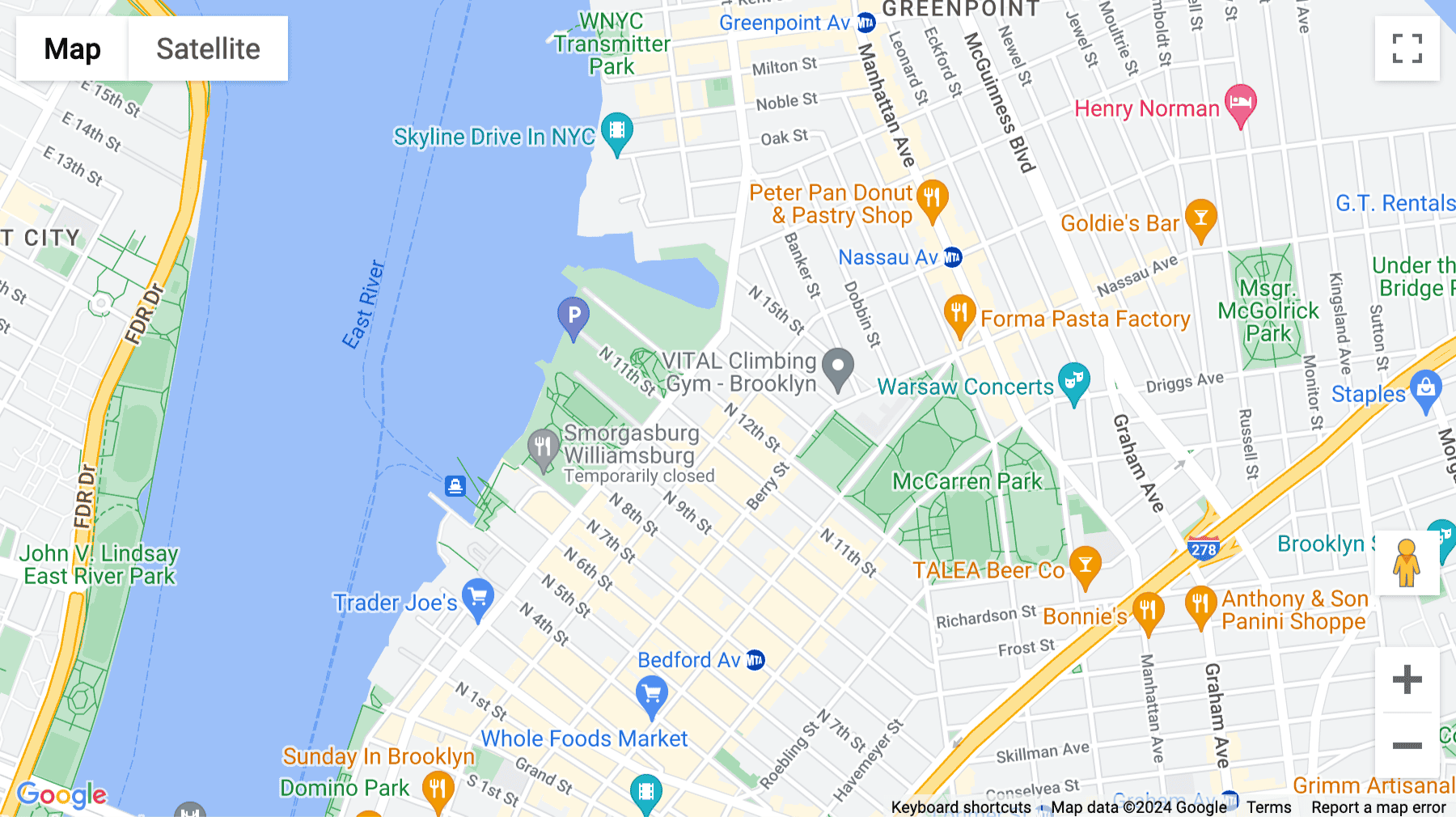 Click for interative map of 25 Kent Avenue, 25 Kent, New York City