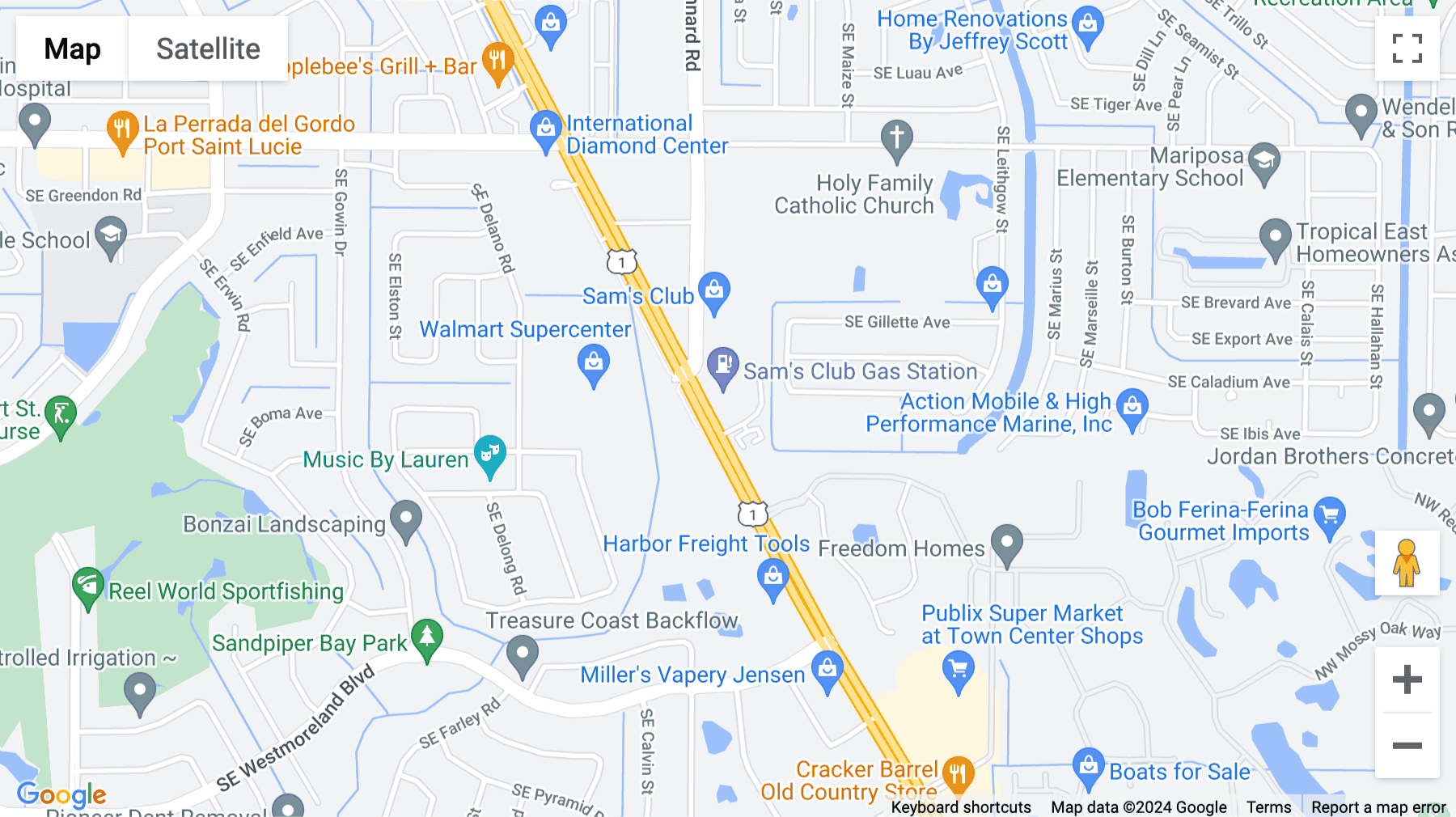 Click for interative map of 10570 South United States Highway 1, Port St. Lucie