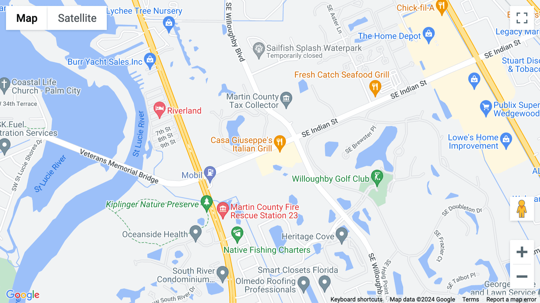 Click for interative map of 770 South East Indian Street, Stuart