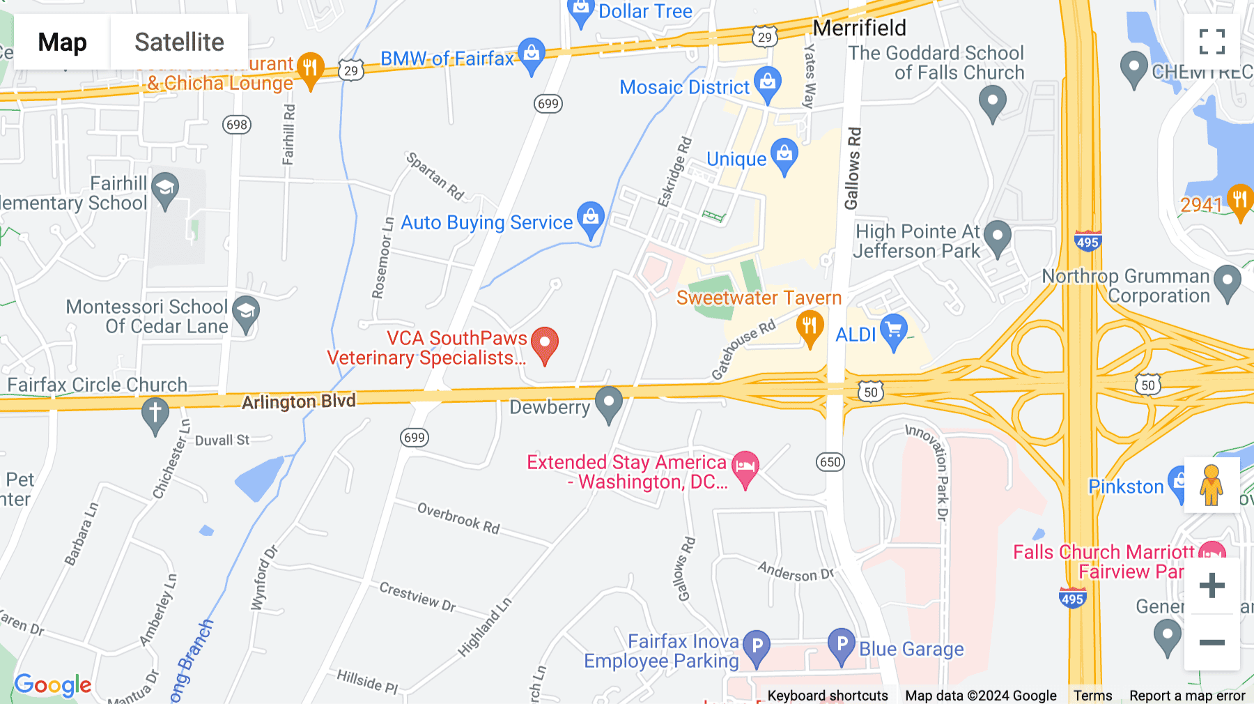 Click for interative map of 3060 Williams Drive, Suite 300, Fairfax