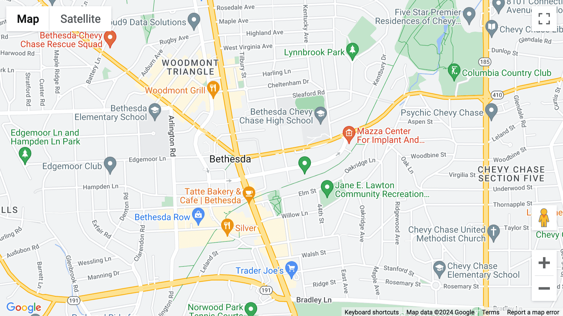 Click for interative map of 4500 East West Highway, Suite 150, Bethesda