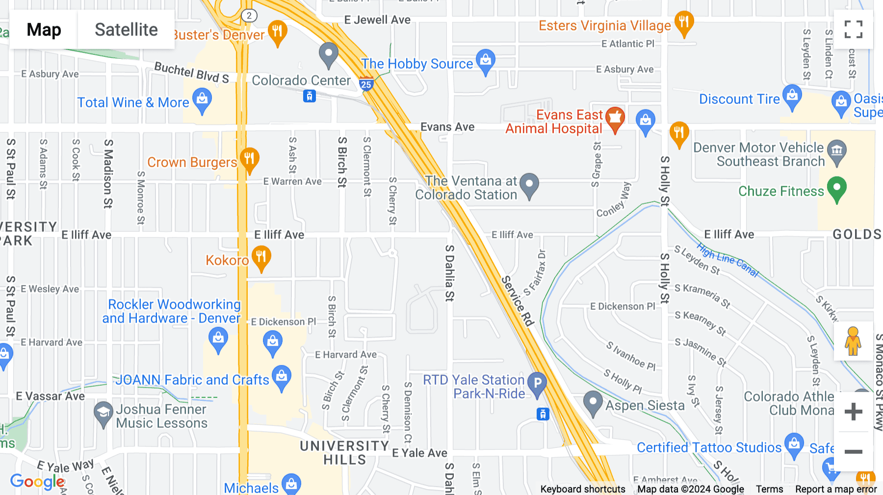 Click for interative map of 4770 East Iliff Avenue, Denver