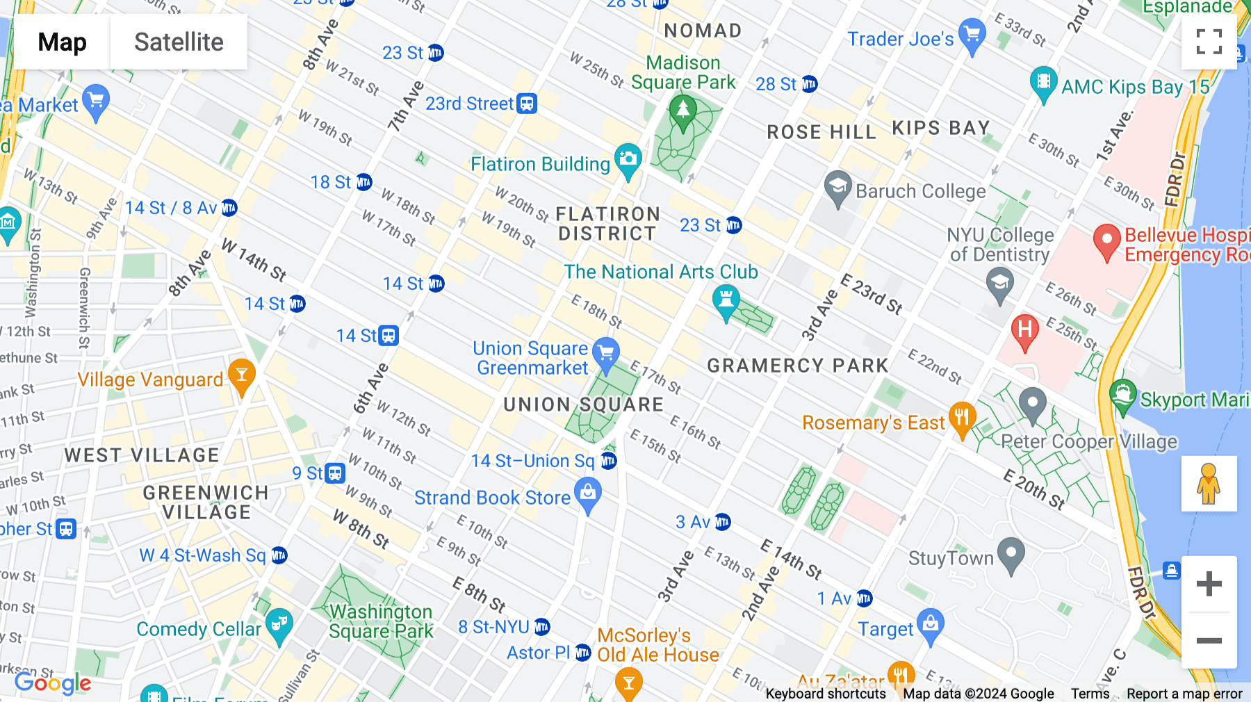 Click for interative map of 860 Broadway, Floor 6, New York City