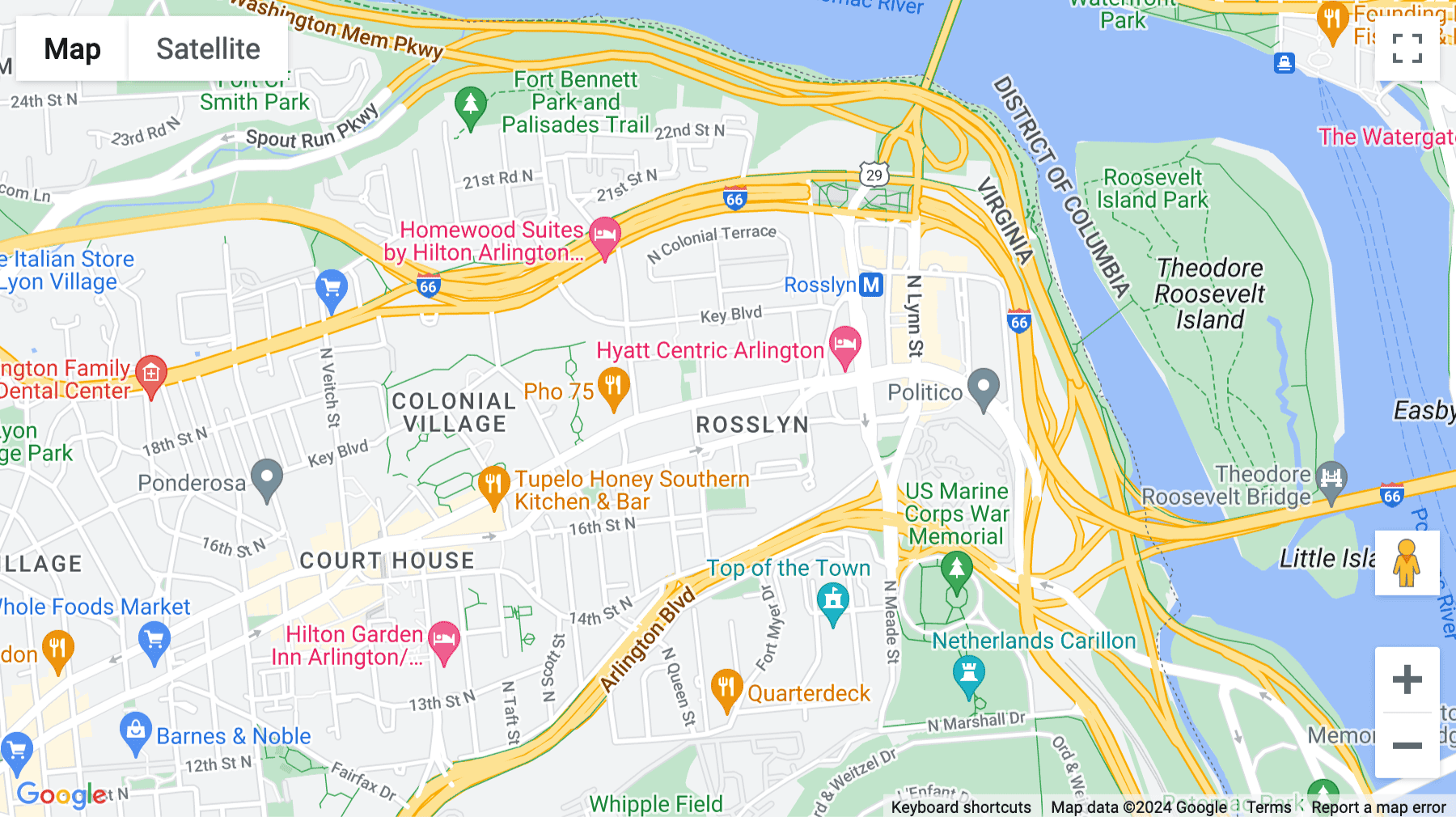 Click for interative map of 1550 Wilson Boulevard, 7th floor, Arlington (Virginia)