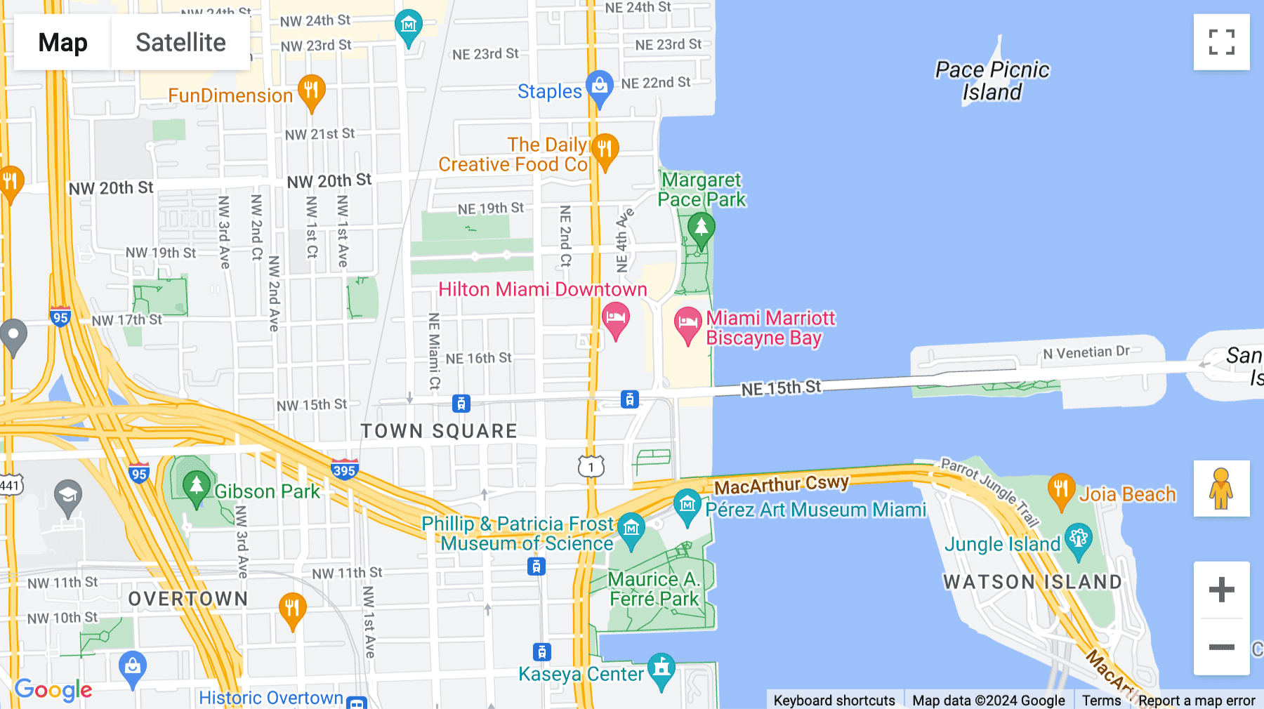 Click for interative map of 1501 Biscayne Boulevard, OMNI Center, Suite 501, Miami
