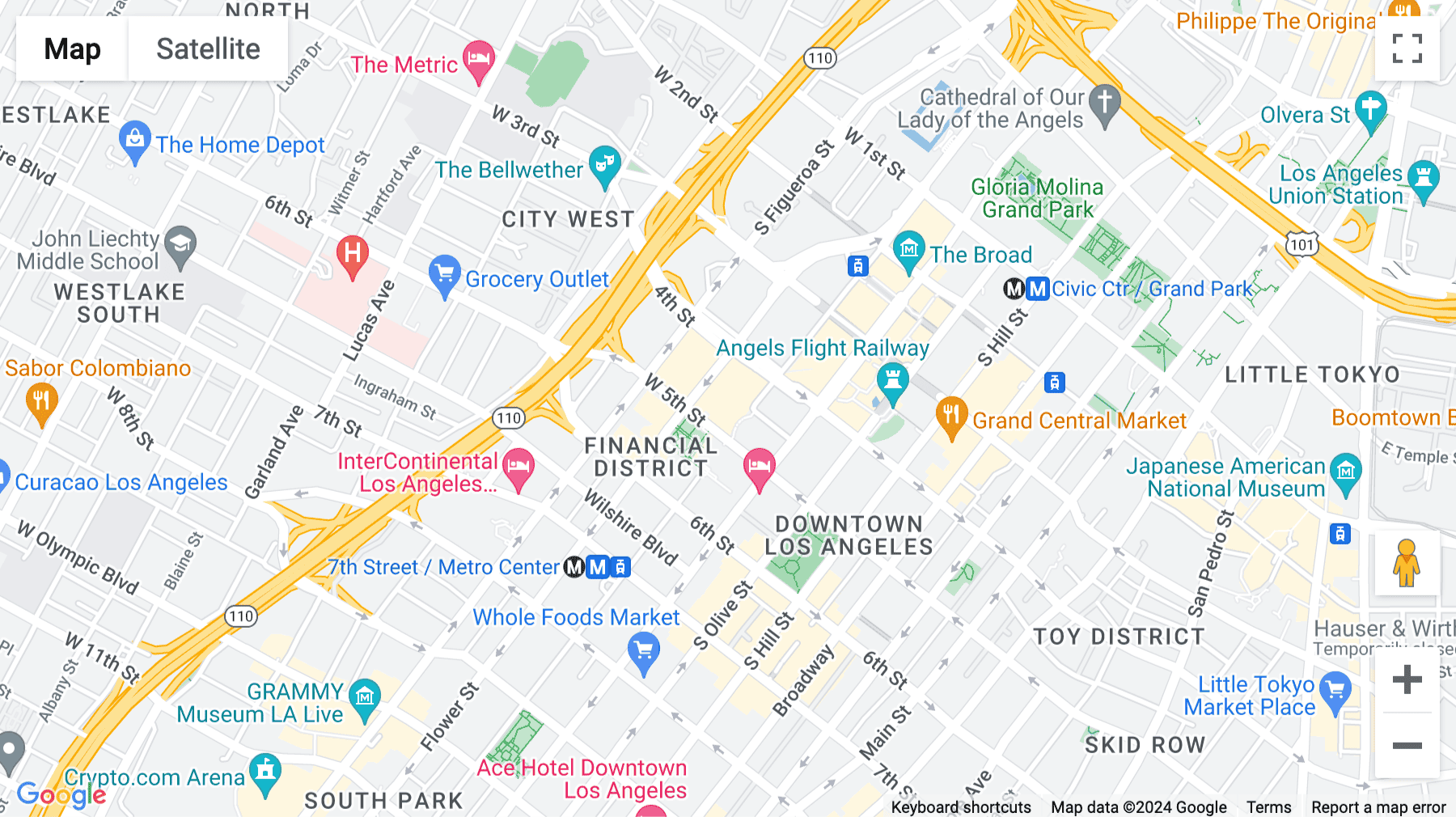 Click for interative map of 444 South Flower Street, 13th and 14th Floor, Los Angeles