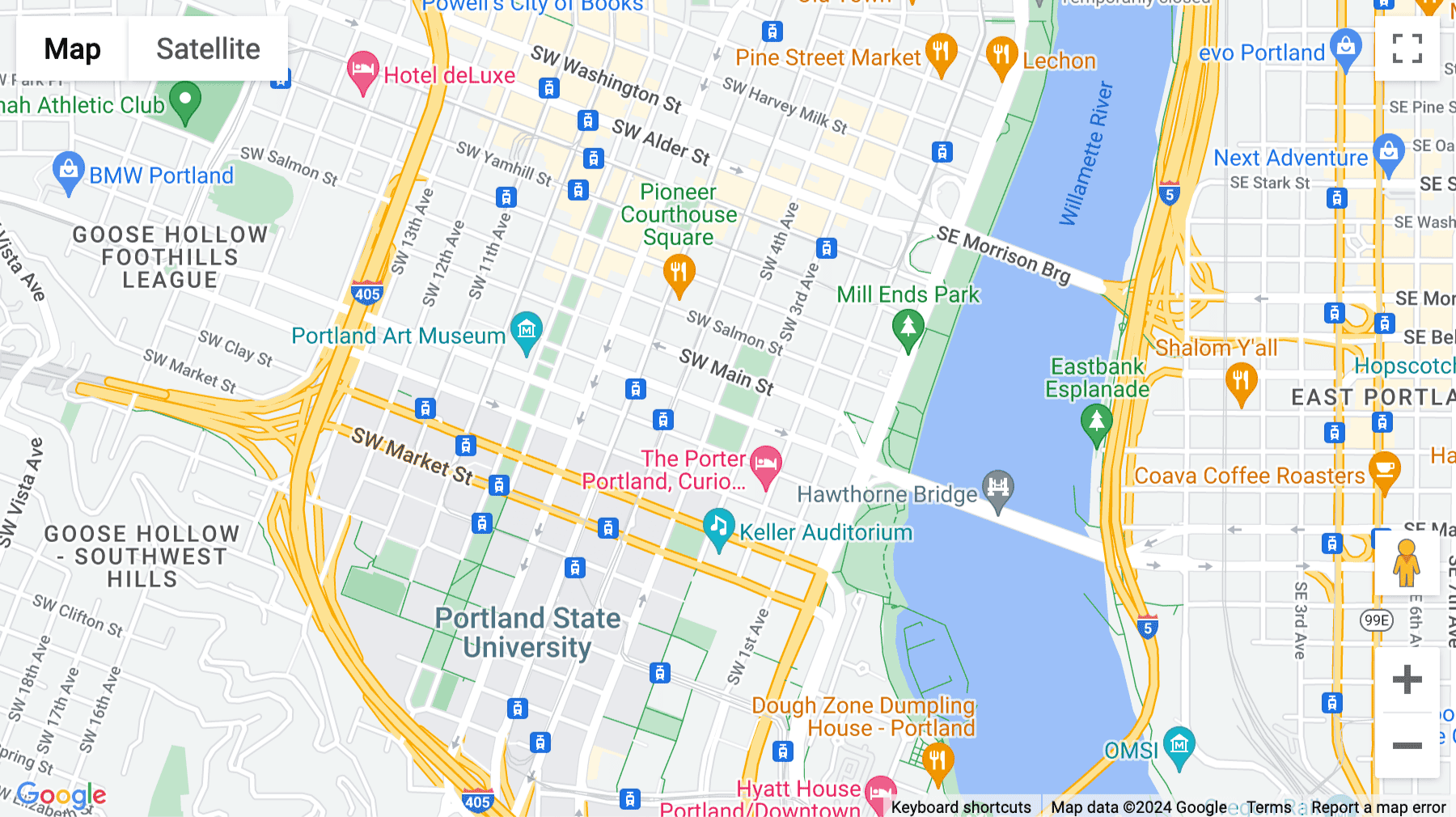 Click for interative map of 220 NW 8th Avenue, Custom House, 1st Floor, 2nd Floor and Basement, Portland (Oregon)