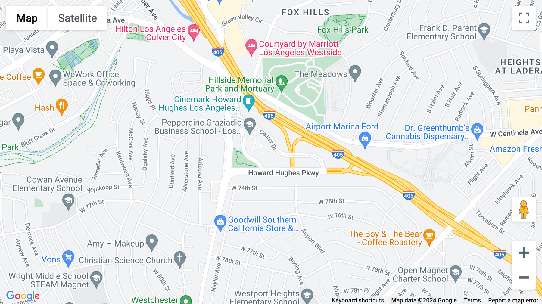 Click for interative map of 6060 Center Drive, 10th Floor, Los Angeles