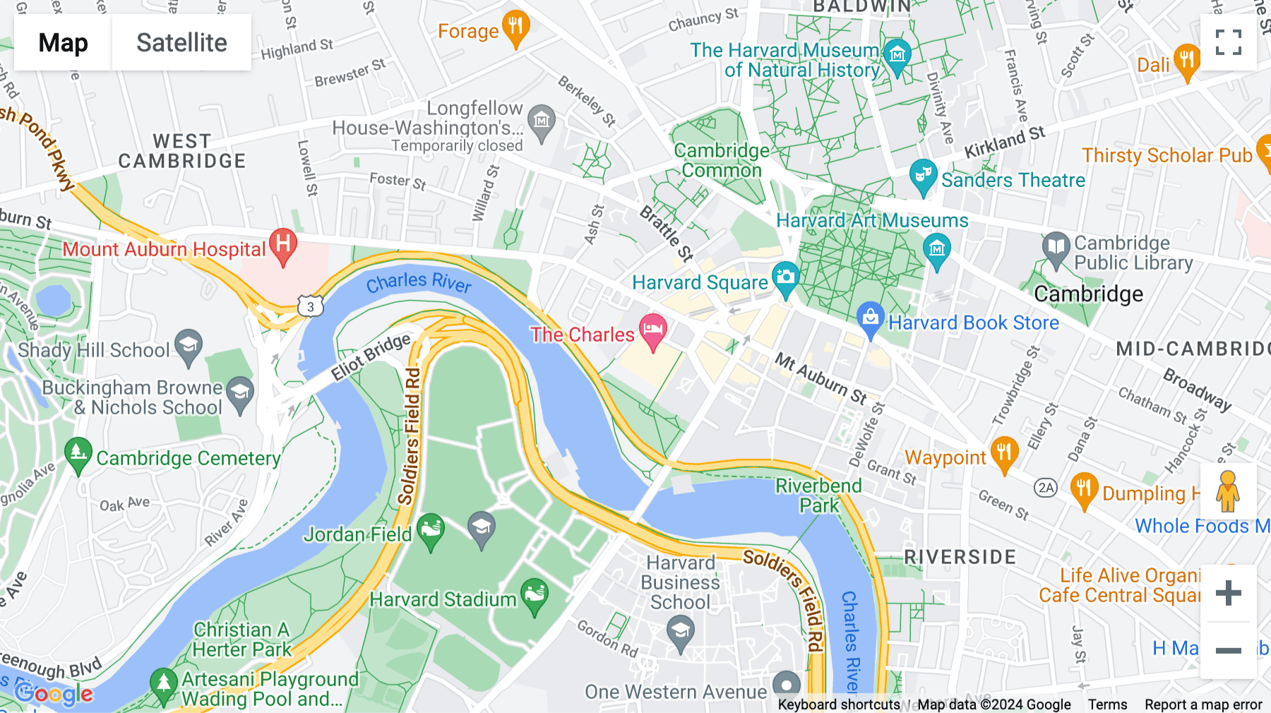 Click for interative map of 20 University Road, Suite 500, Cambridge (Massachusetts)