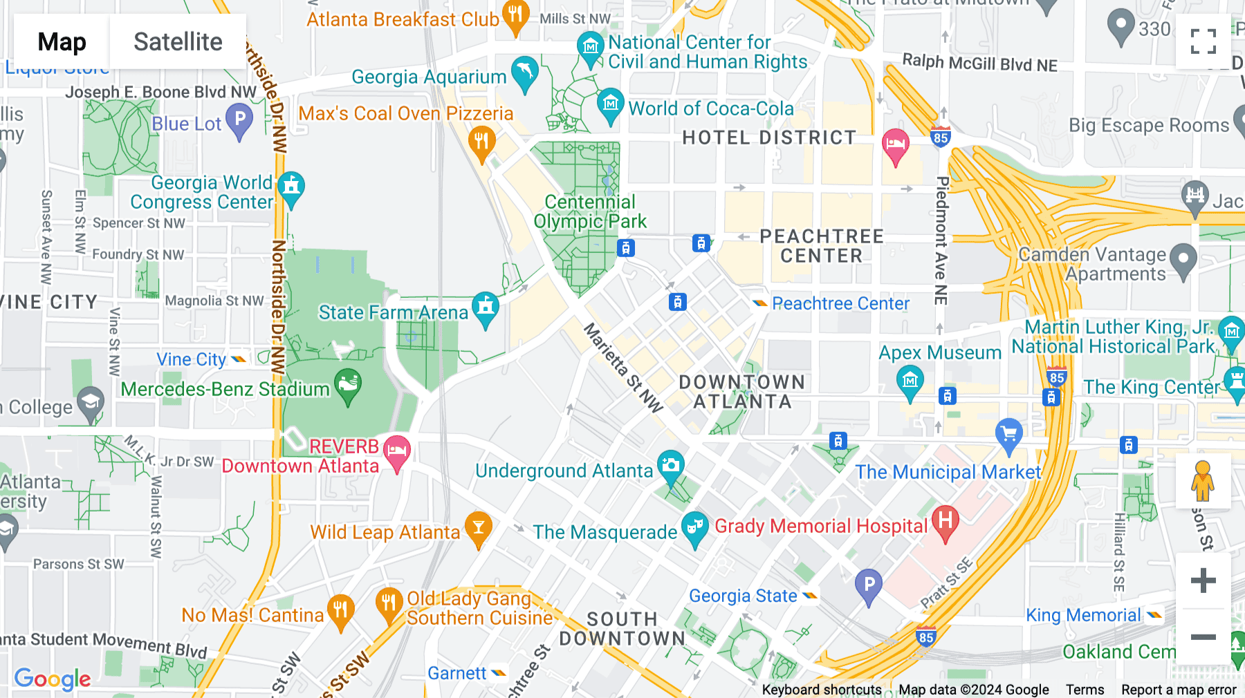 Click for interative map of 101 Marietta Street, 31st Floor, Atlanta