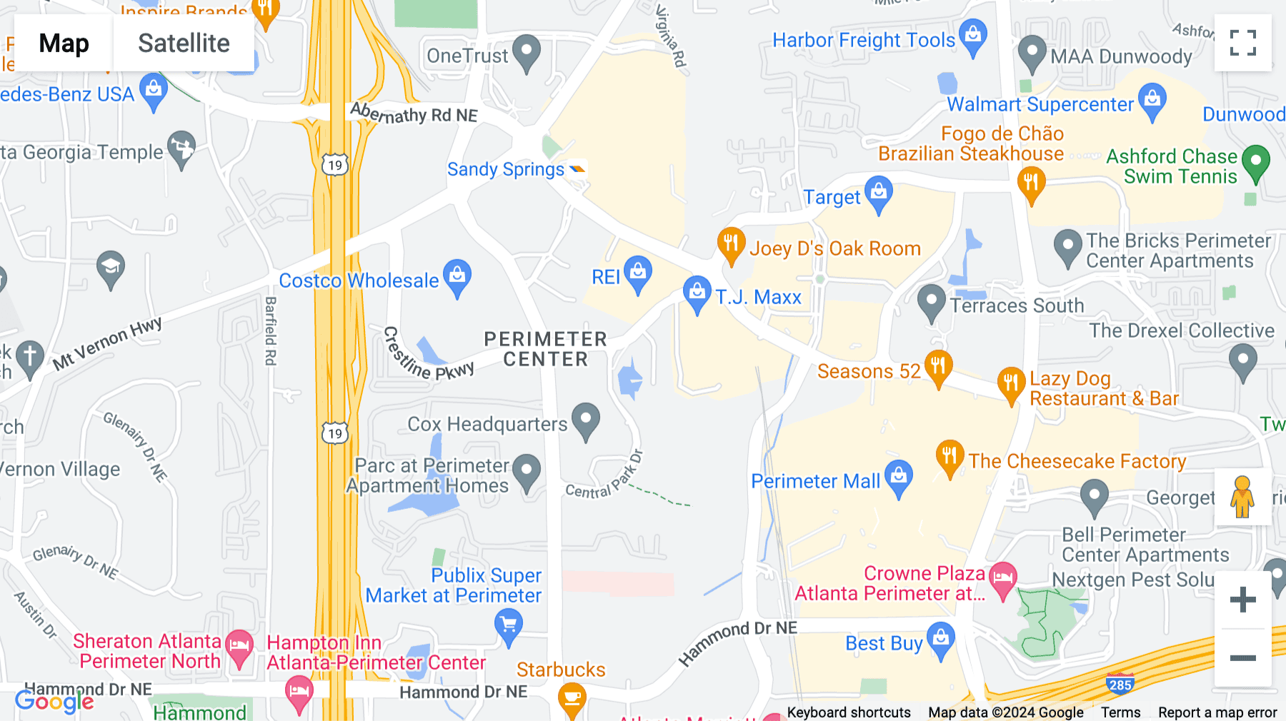 Click for interative map of 7000 Central Parkway, Floor 11th and 16th, Atlanta