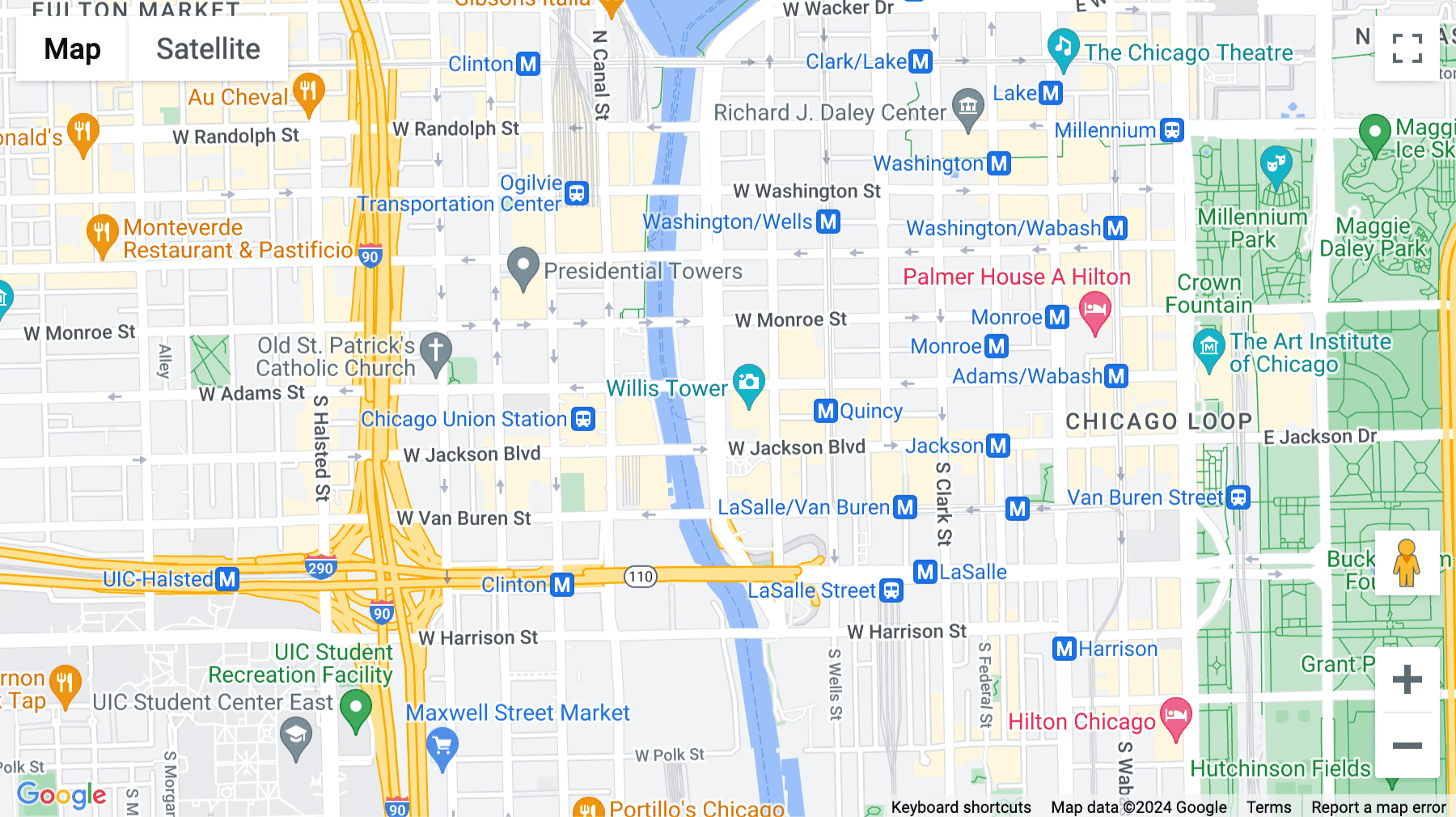 Click for interative map of 233 South Wacker Drive, Willis Tower, 44th Floor, Chicago