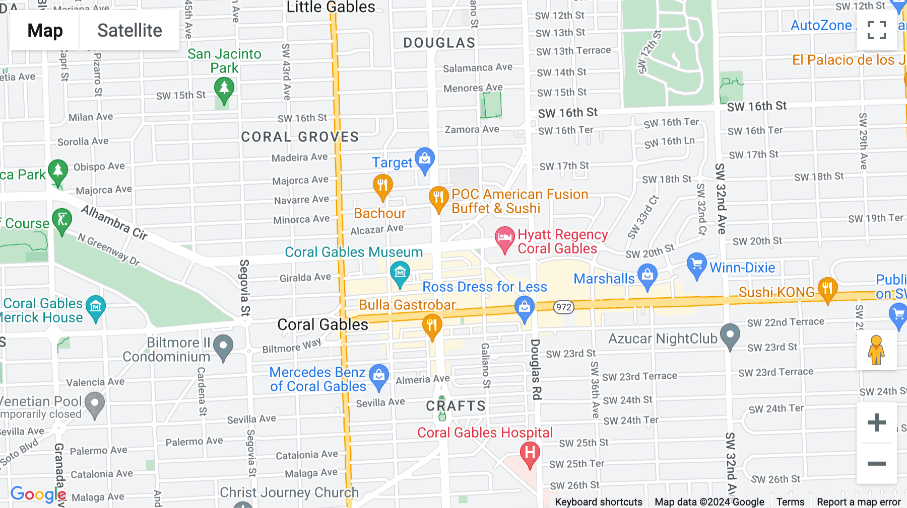 Click for interative map of 150 Alhambra Circle, 10th Floor, Coral Gables