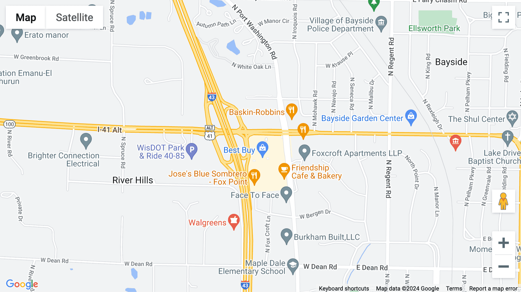 Click for interative map of 555 West Brown Deer Road, Suite 200, Milwaukee