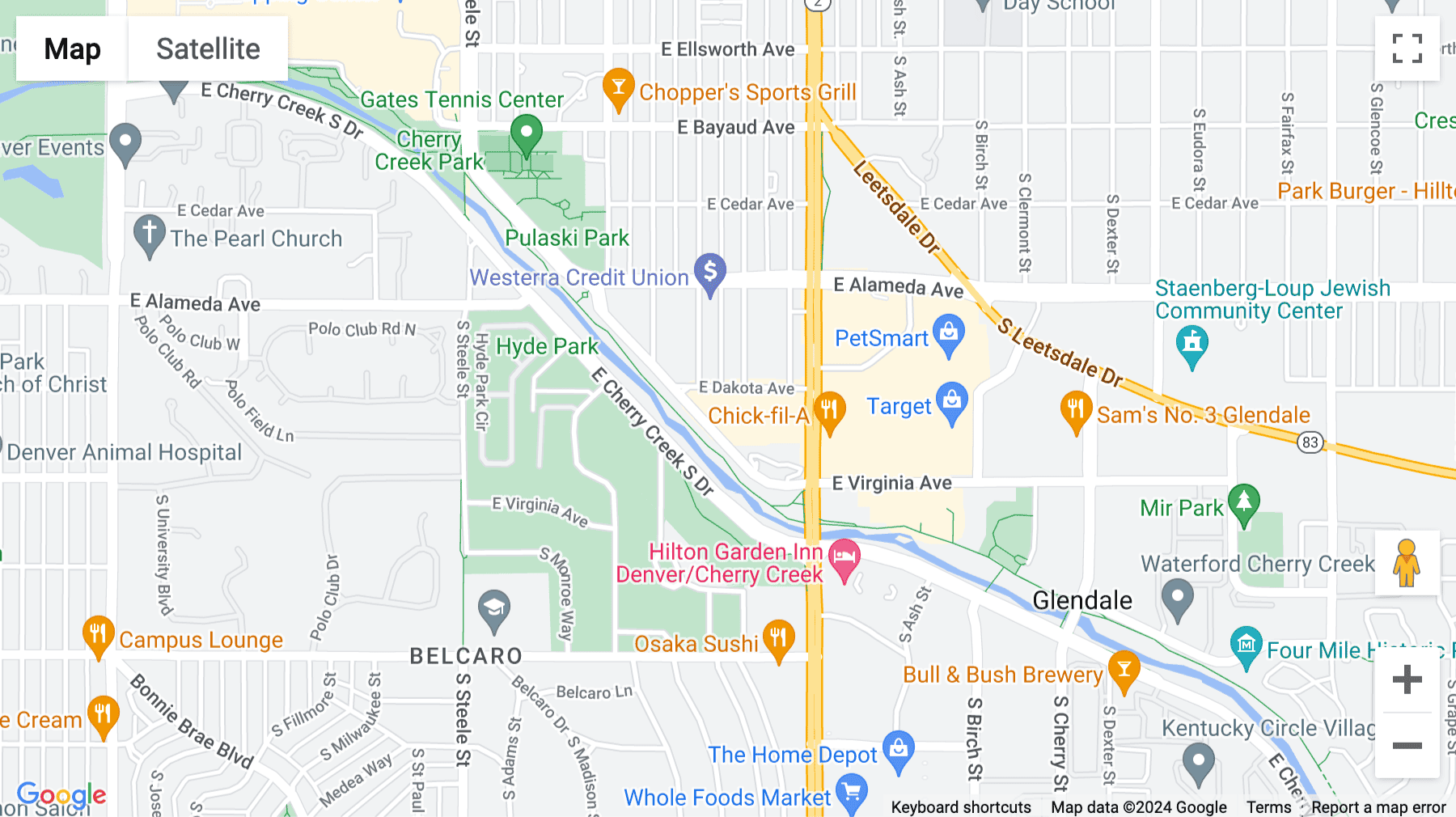 Click for interative map of 3773 Cherry Creek North Drive, Colorado, Denver