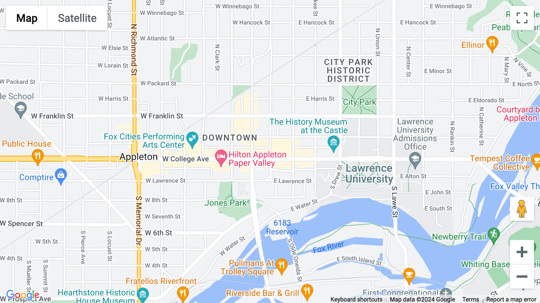 Click for interative map of 100 West College Avenue, Wisconsin, 3rd Floor, Appleton
