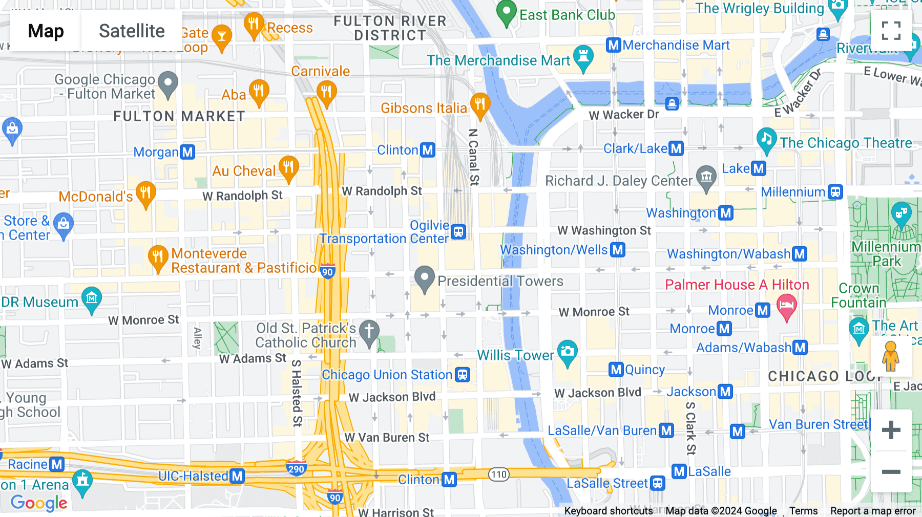 Click for interative map of 500 West Madison Street, 9th and 10th Floor, Chicago