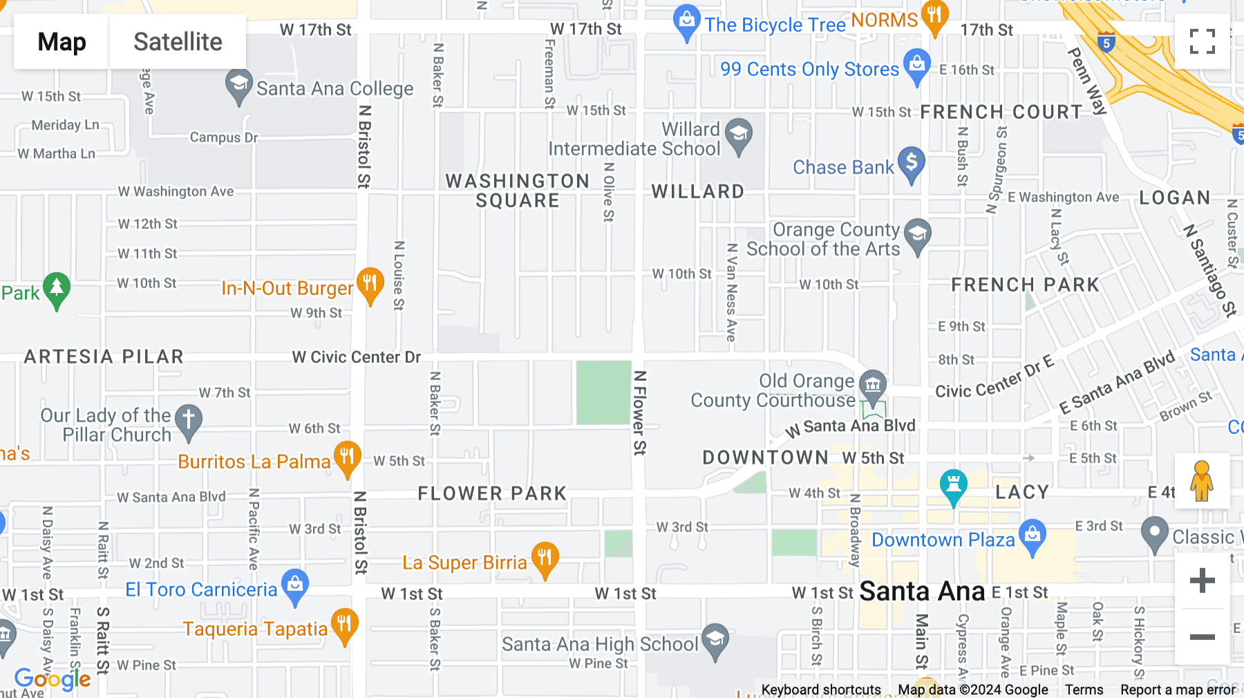 Click for interative map of 901 West Civic Center Drive, Santa Ana