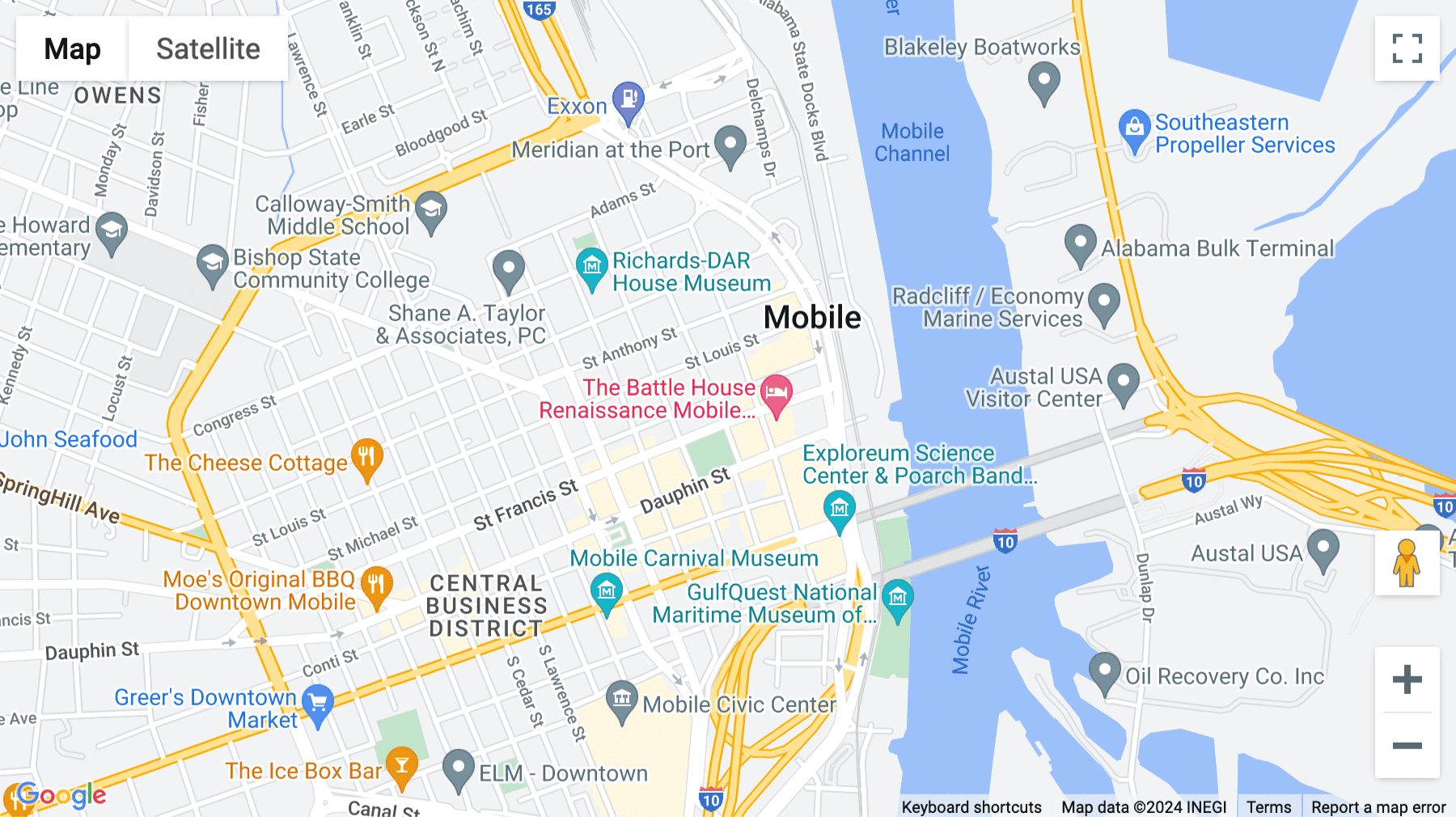 Click for interative map of 62 St Joseph St, 7th Floor, Mobile