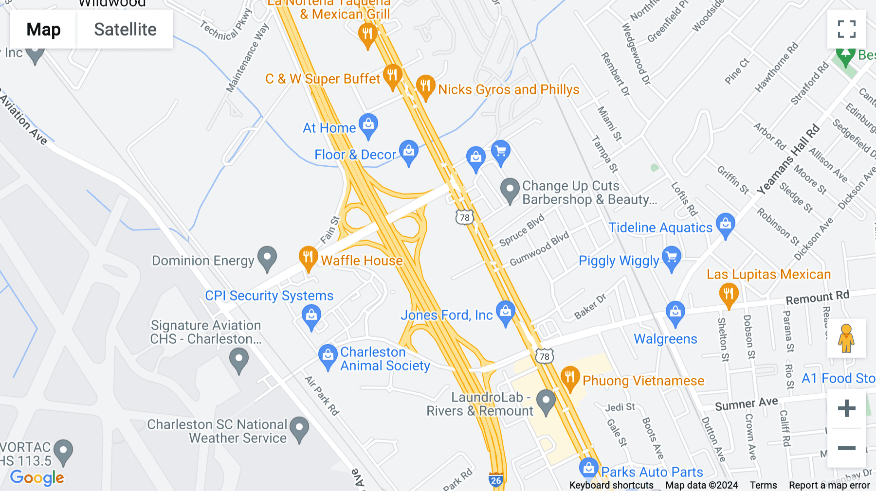 Click for interative map of 5935 Rivers Avenue, Suite 104, North Charleston