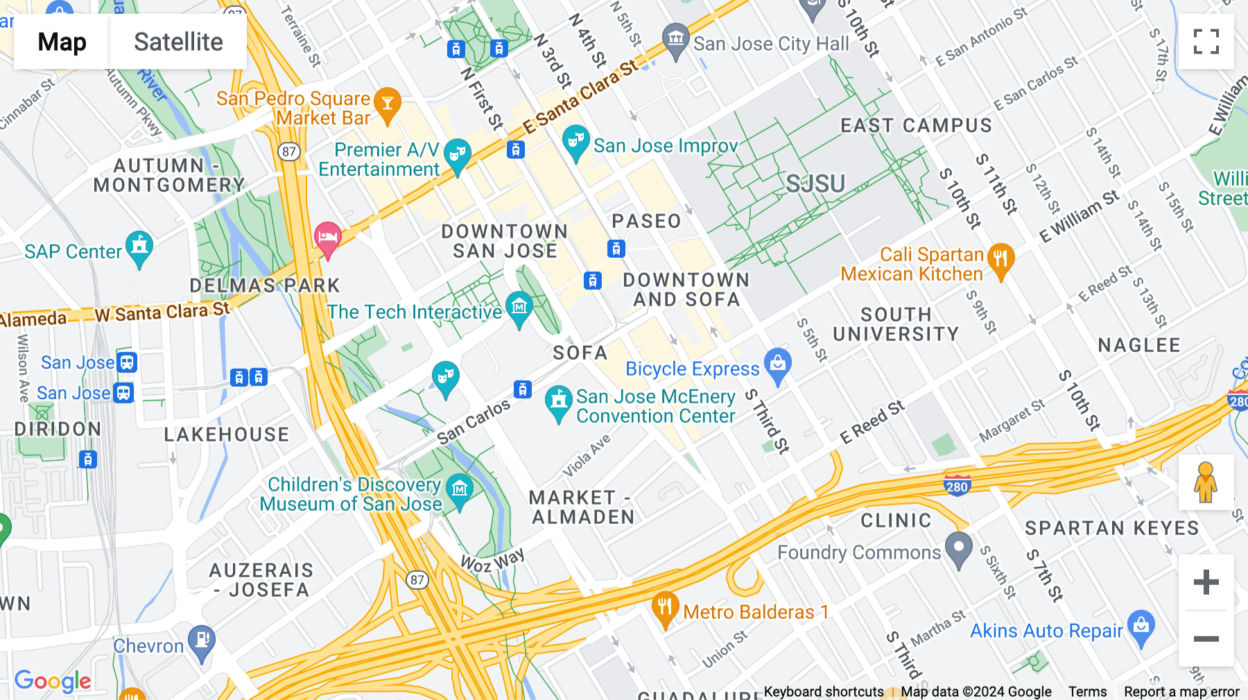 Click for interative map of 325 South 1st Street, 200, San Jose (California)