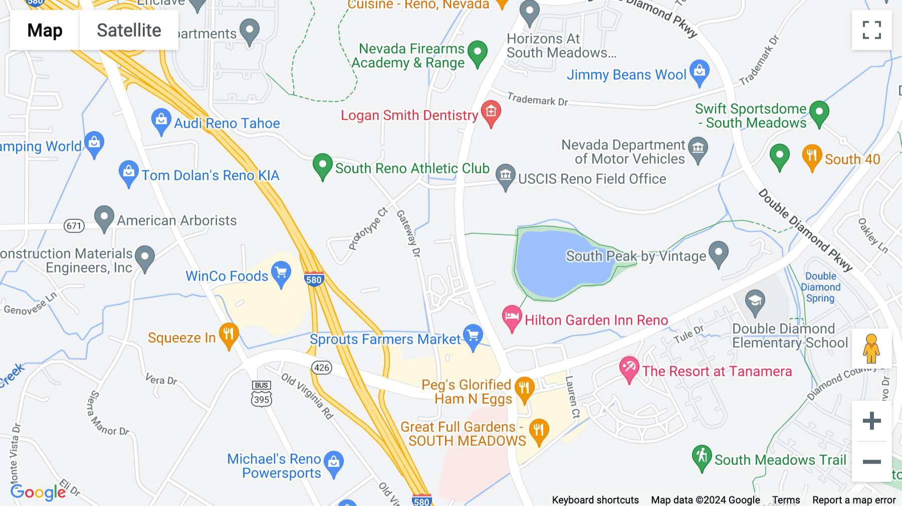 Click for interative map of 9805 Double R Boulevard, 3rd Floor, Reno