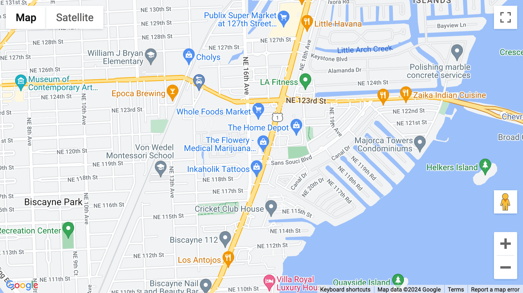 Click for interative map of 11900 Biscayne Boulevard, North Miami