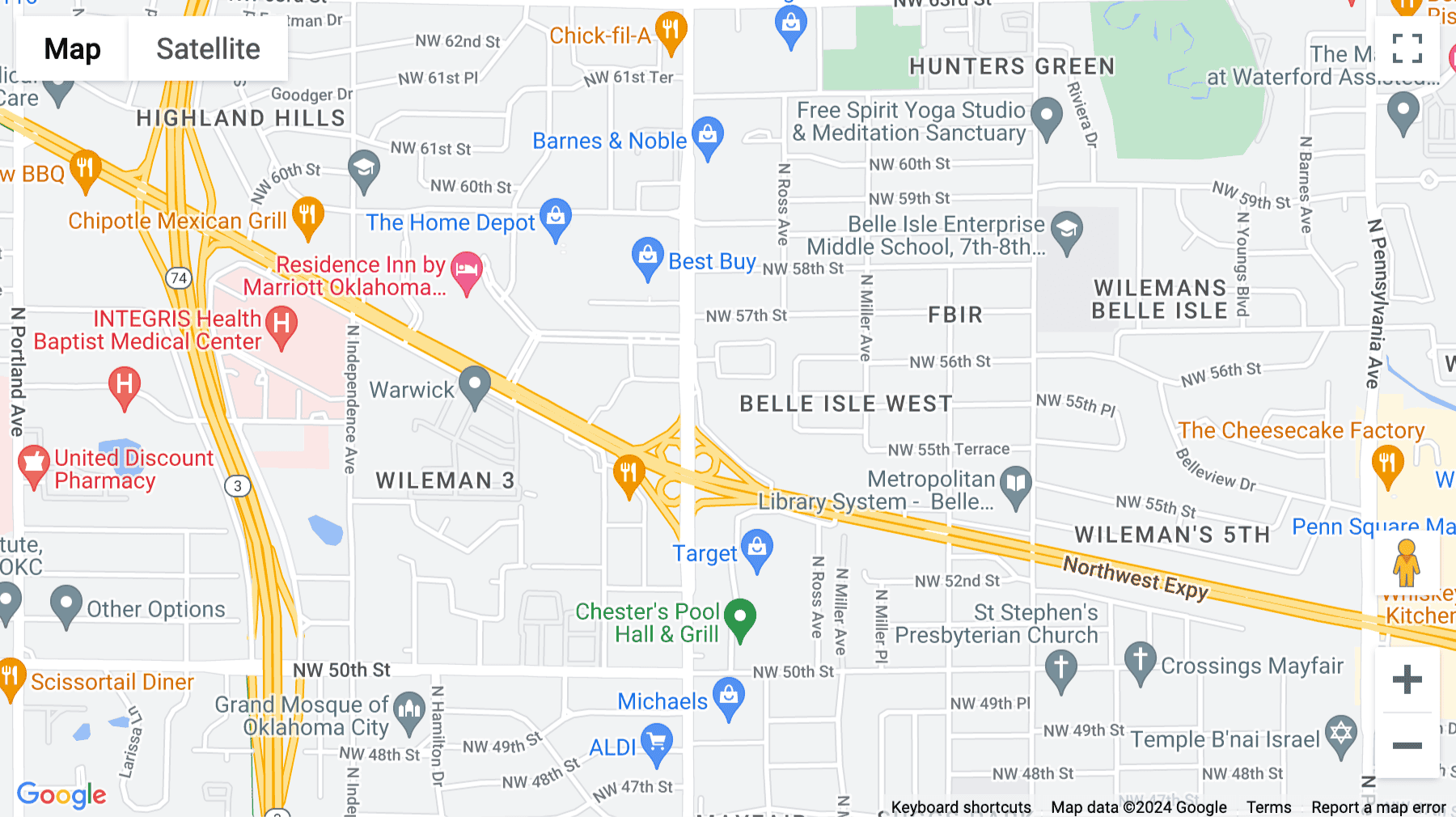 Click for interative map of 5600 North May Avenue, 3rd Floor, Oklahoma City