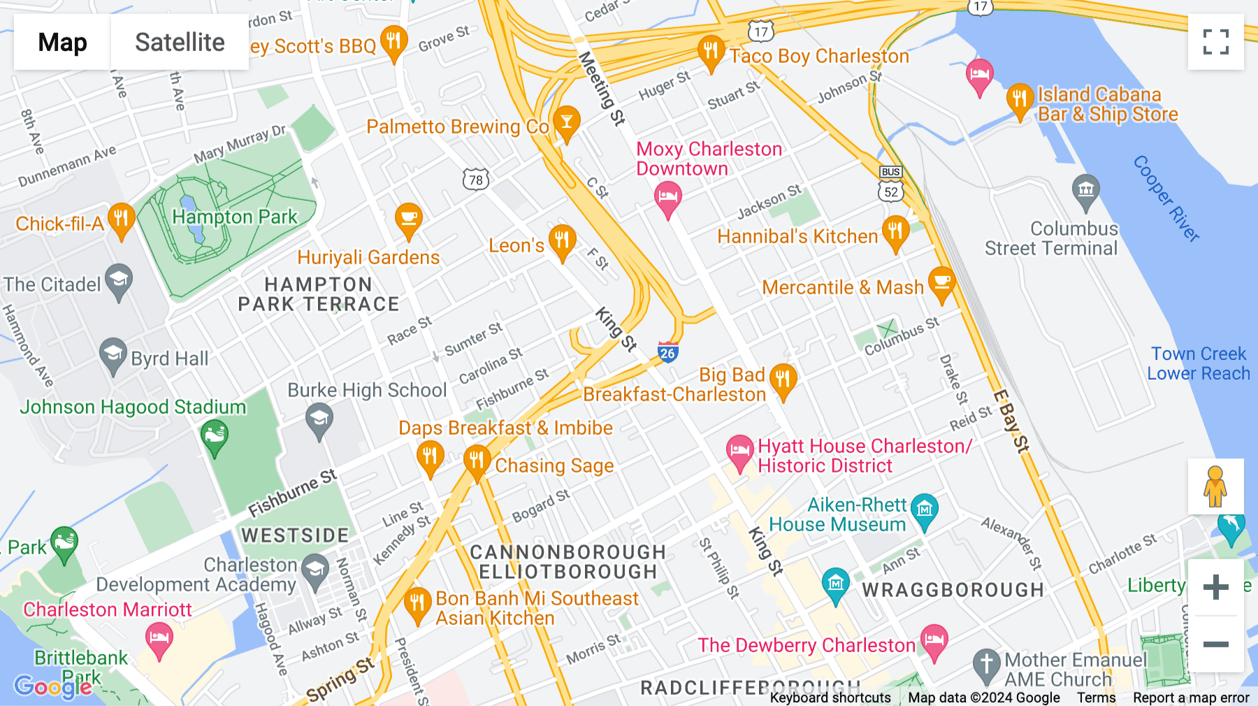 Click for interative map of 677 King Street, Charleston (South Carolina)