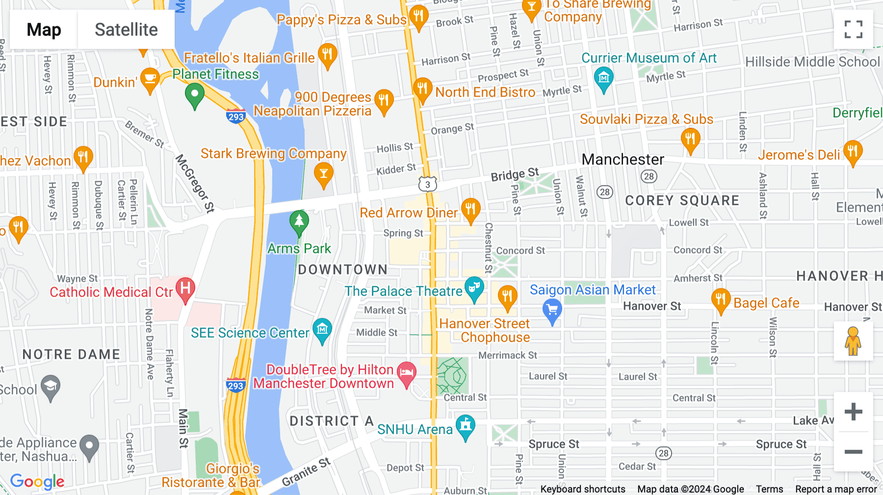 Click for interative map of 1037-1045 Elm Street, 2nd, 3rd, 5th & 6th Floors, Manchester (New Hampshire)