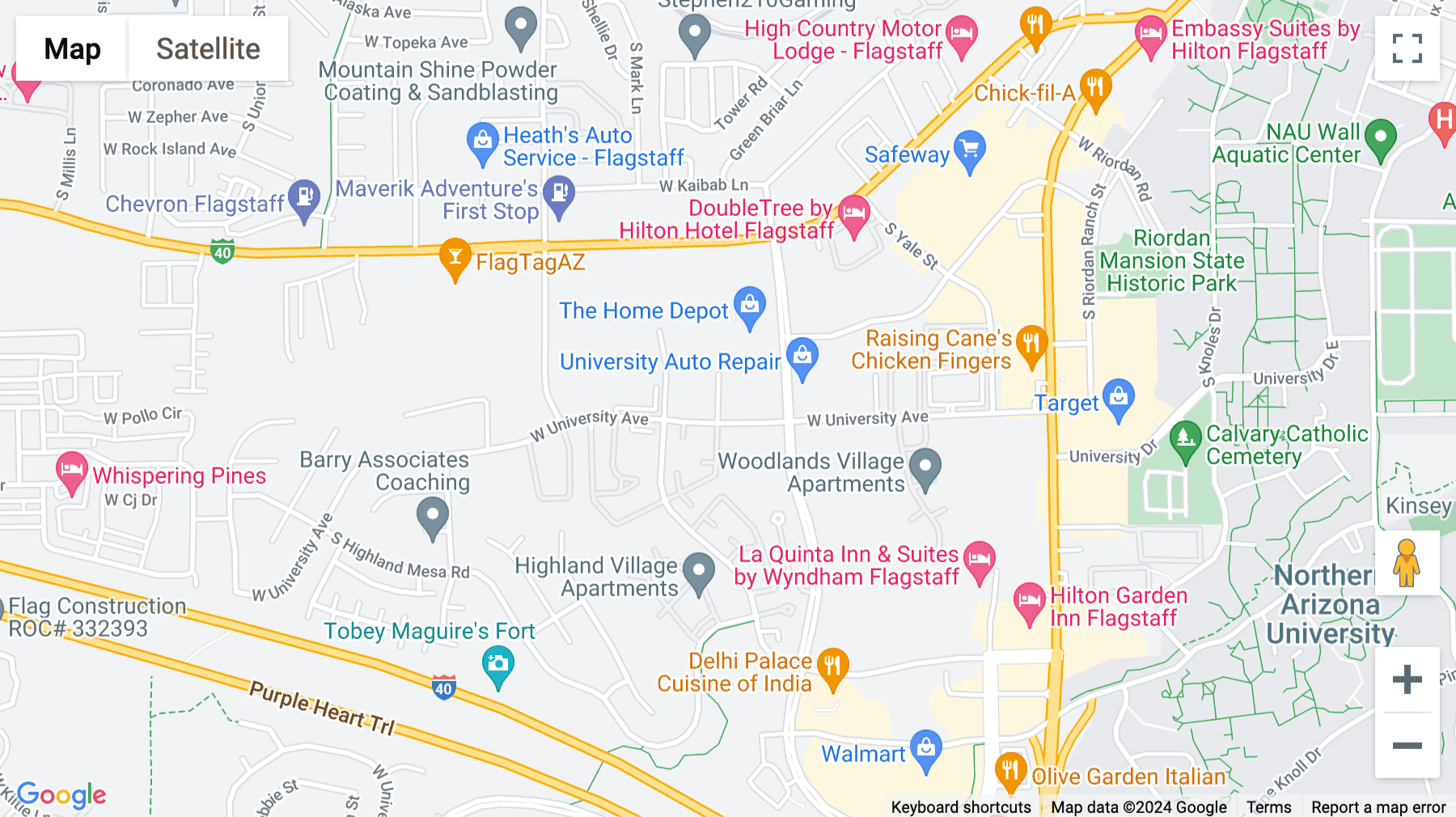 Click for interative map of 1120 West University Avenue, 2nd Floor, Flagstaff