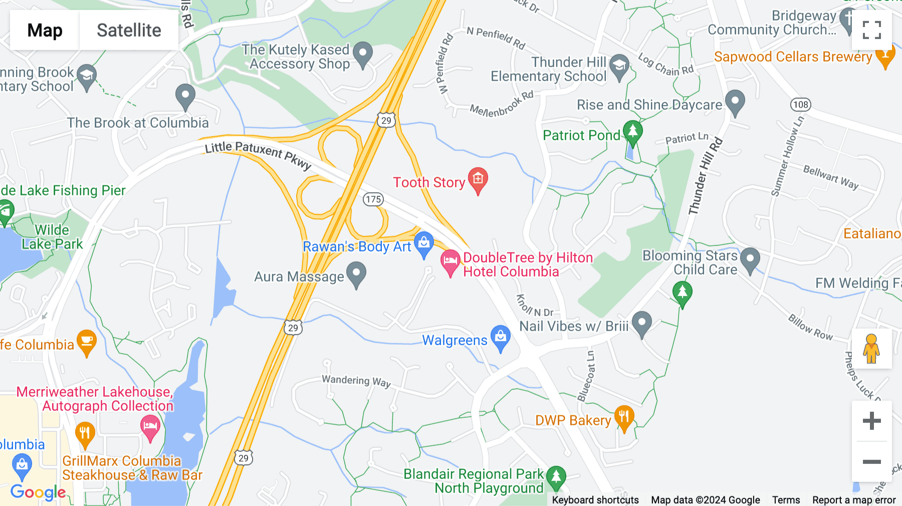 Click for interative map of 5457 Twin Knolls Road, Suite 300, Columbia (Maryland)