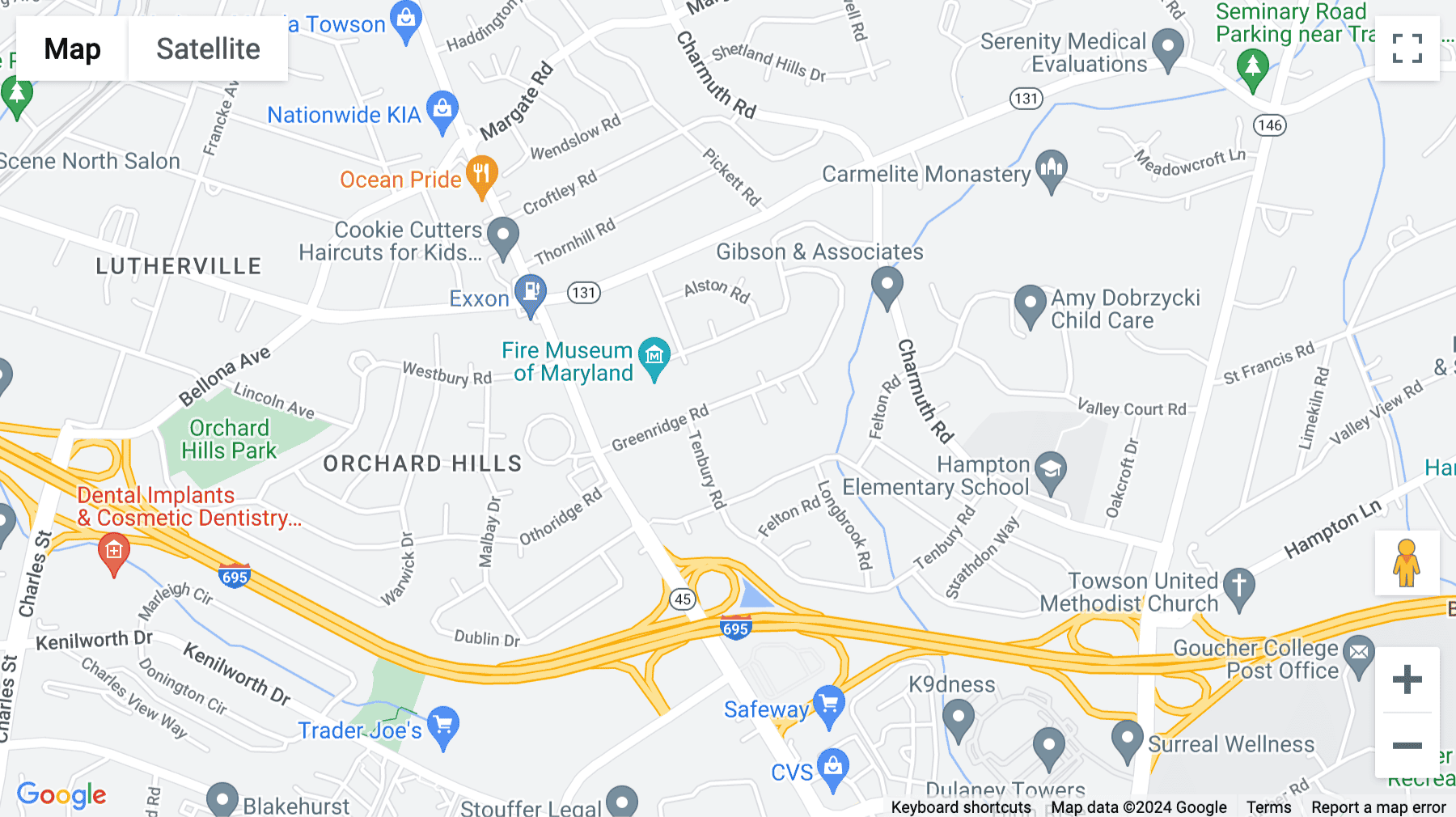 Click for interative map of 1301 York Road, Suite 800, Lutherville-Timonium