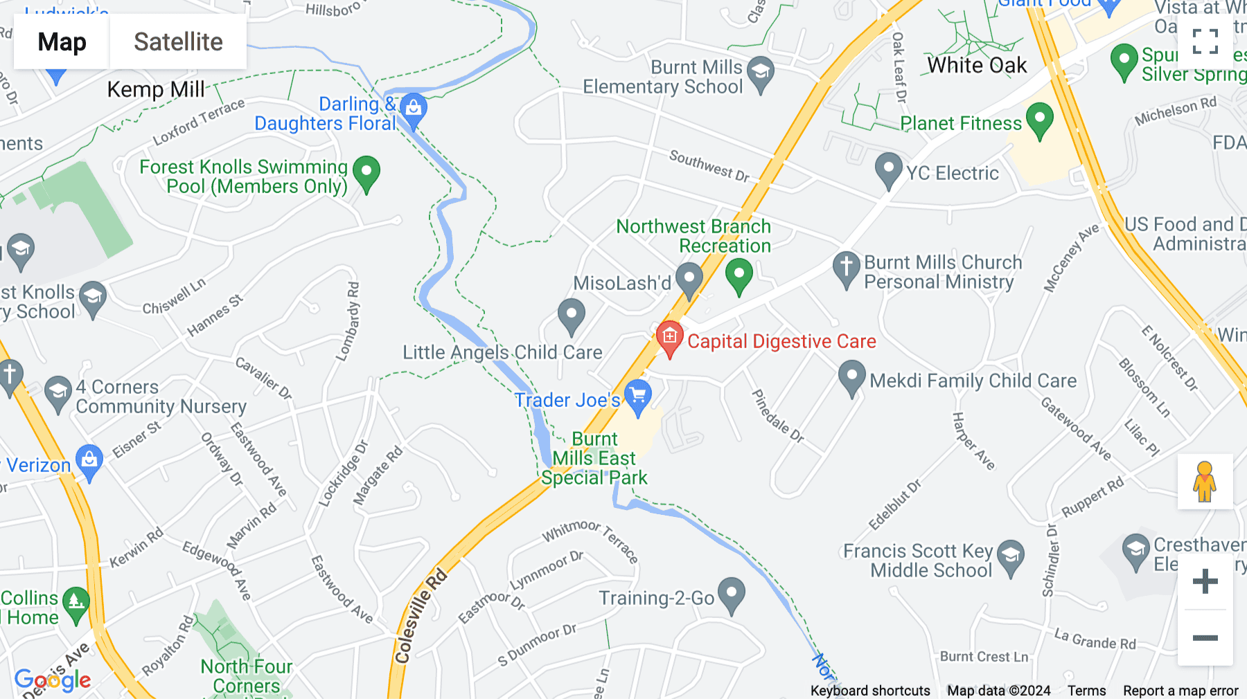 Click for interative map of 10770 Columbia Pike, Suite 300, Silver Spring