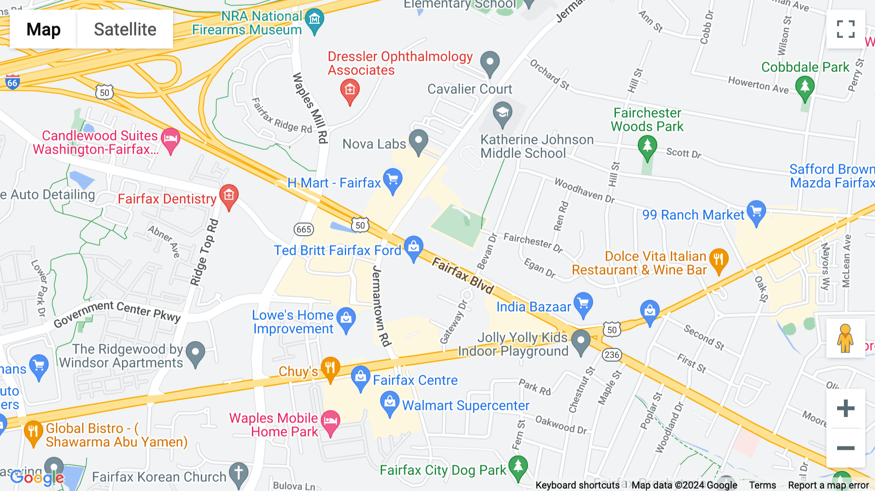 Click for interative map of 11166 Fairfax Boulevard, Suite 500, Fairfax